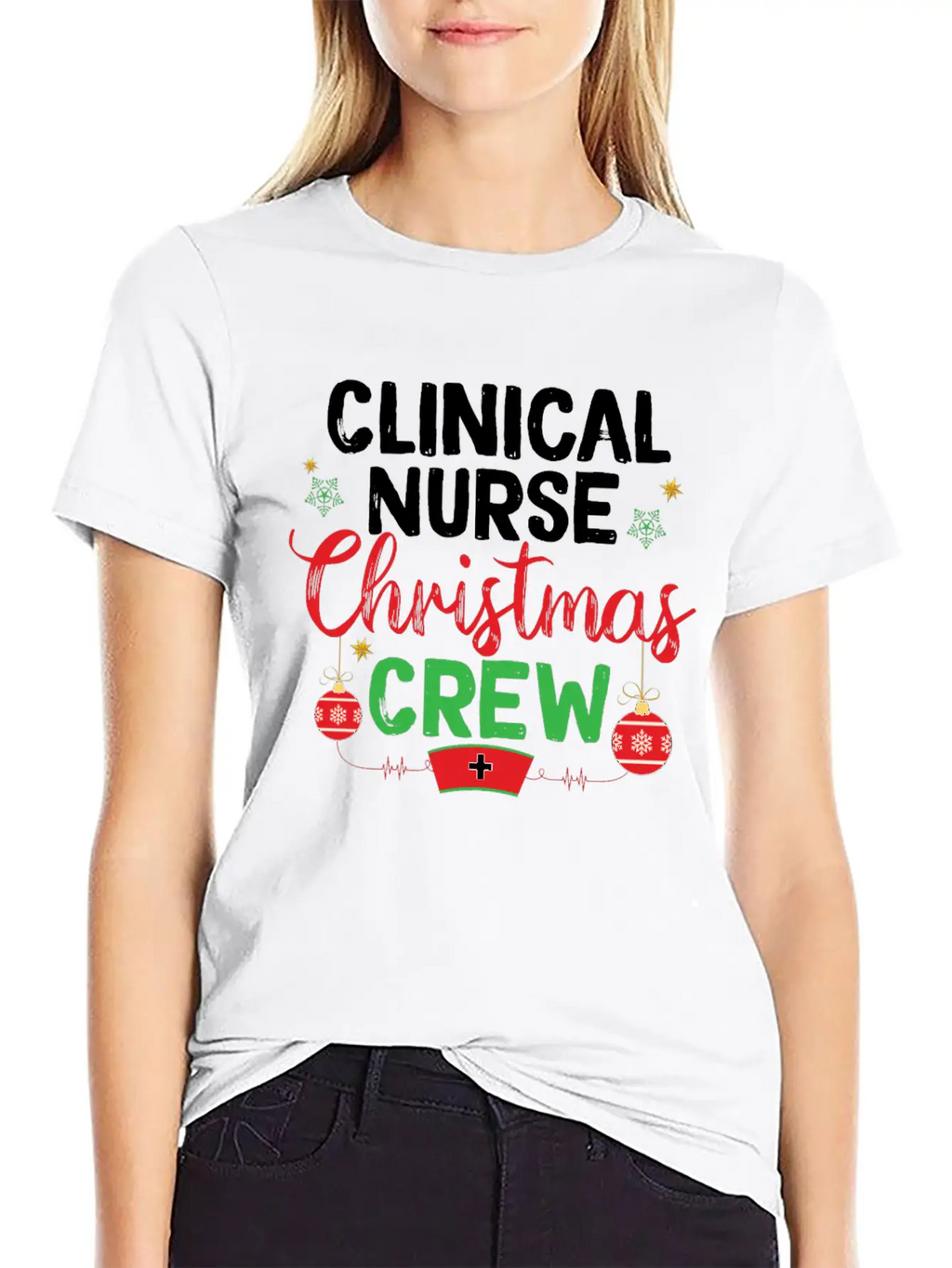 Clinical Nurse Christmas Crew Clinical Nursing Timeless Short Sleeve Tee – Comfy And Minimalist Design