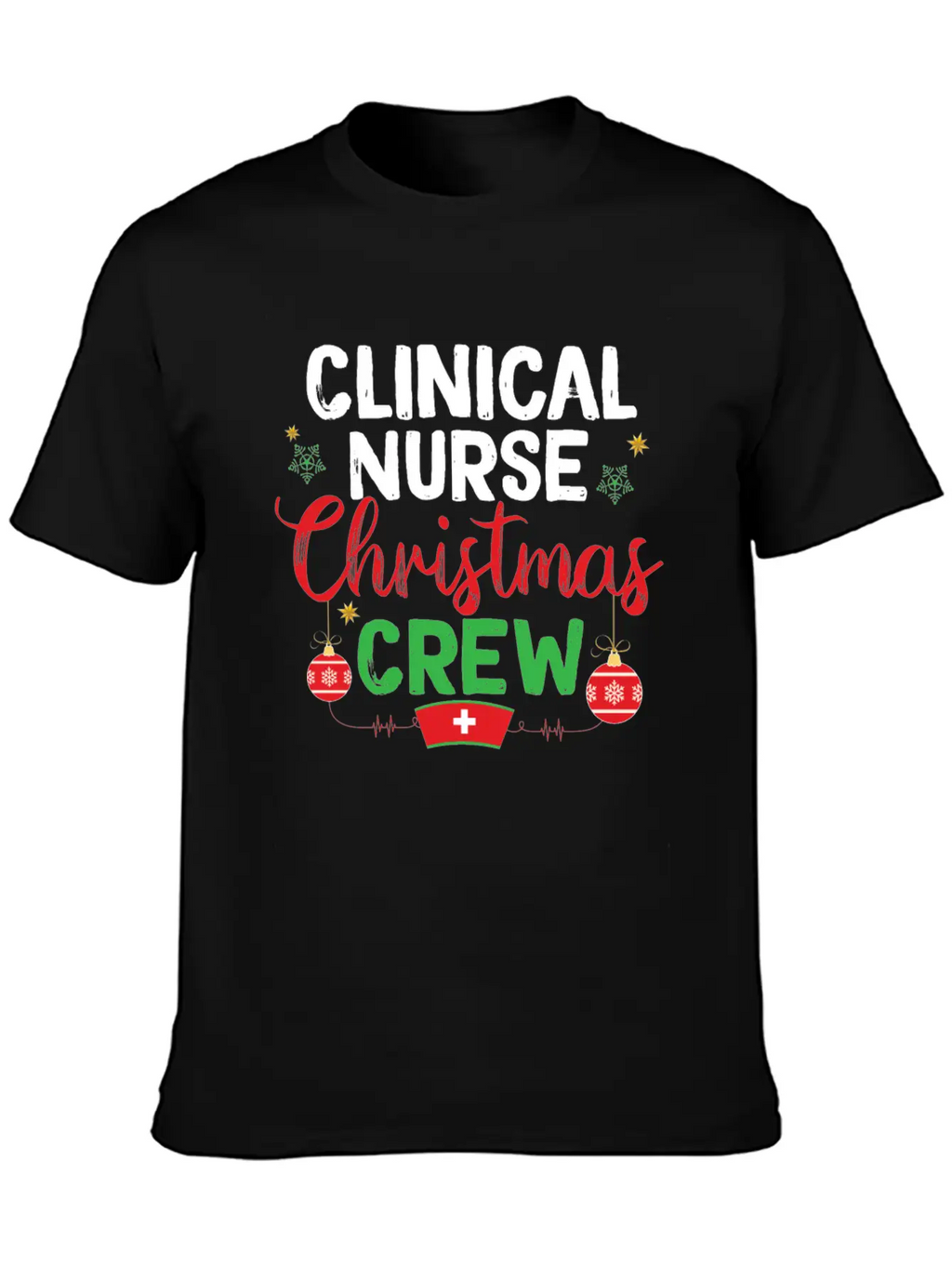 Clinical Nurse Christmas Crew Clinical Nursing Timeless Short Sleeve Tee – Comfy And Minimalist Design