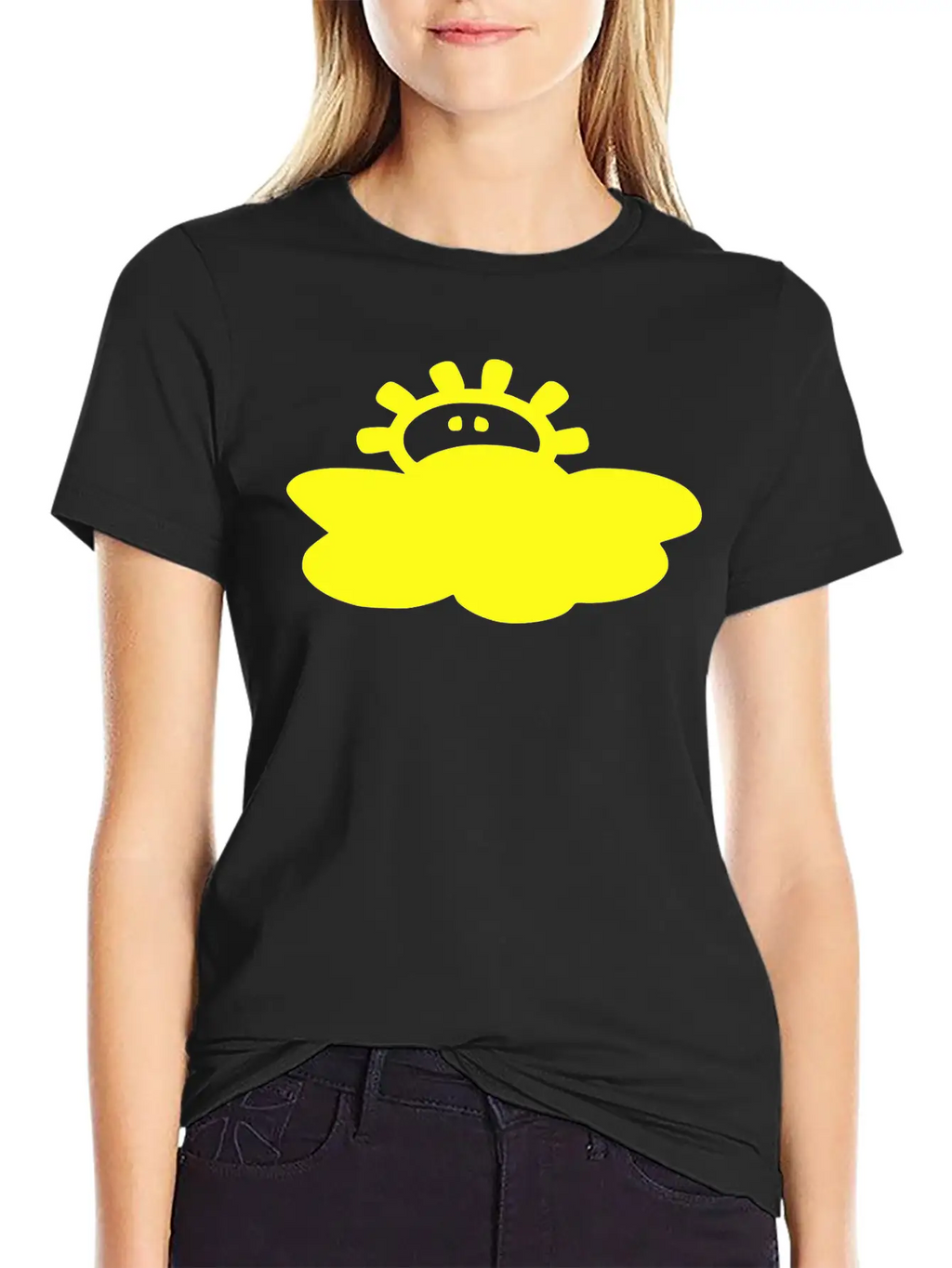 Cloud_sun Weather Vector Stylish Everyday T-Shirt – Unisex Basic Cotton Tee