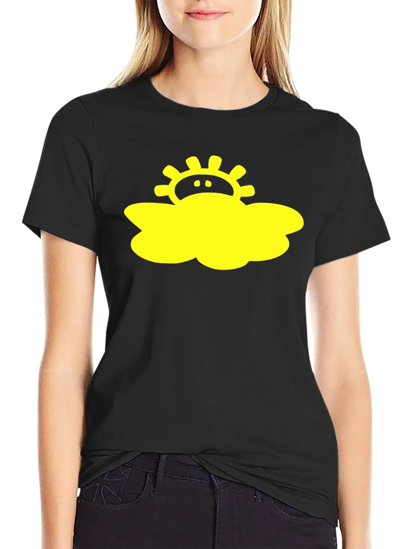 Cloud_sun Weather Vector Stylish Everyday T-Shirt – Unisex Basic Cotton Tee