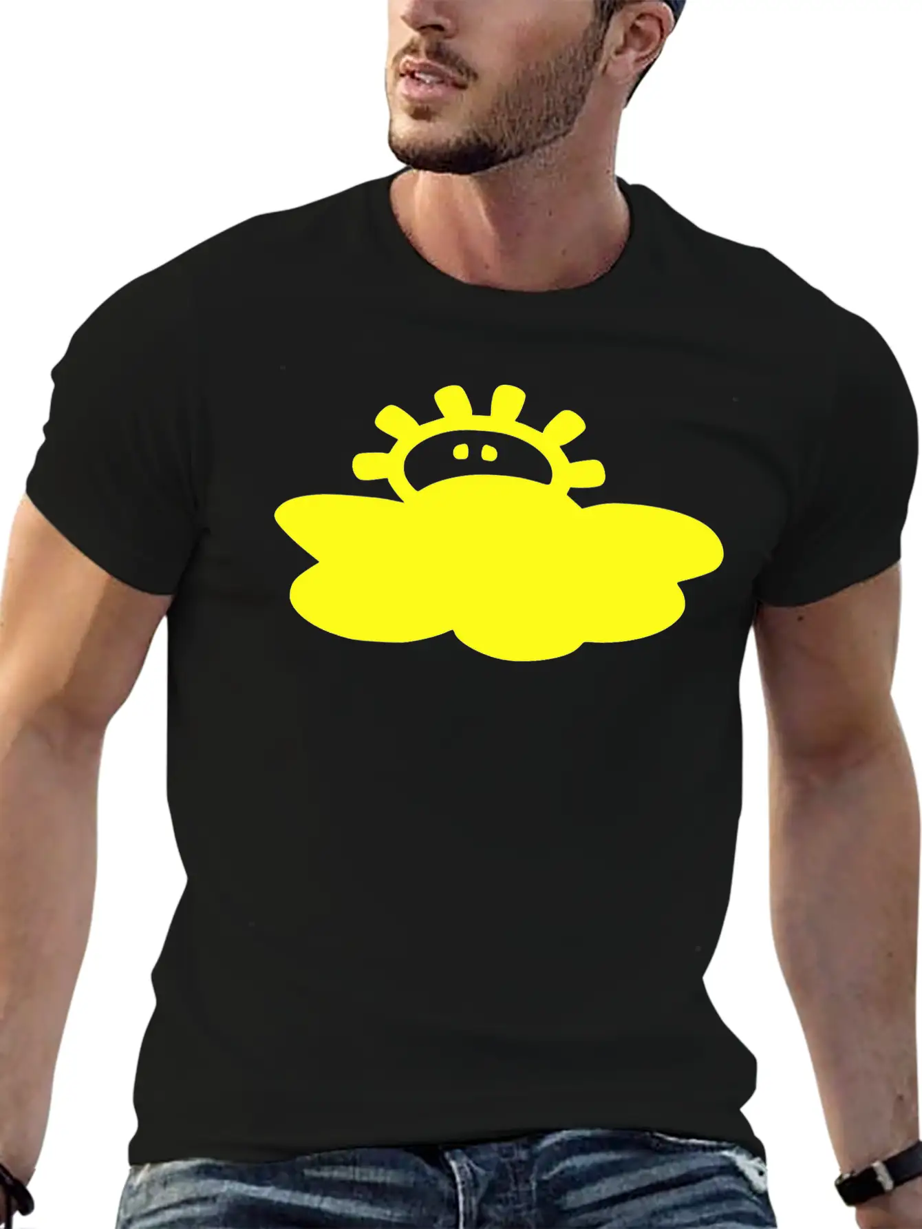 Cloud_sun Weather Vector Stylish Everyday T-Shirt – Unisex Basic Cotton Tee