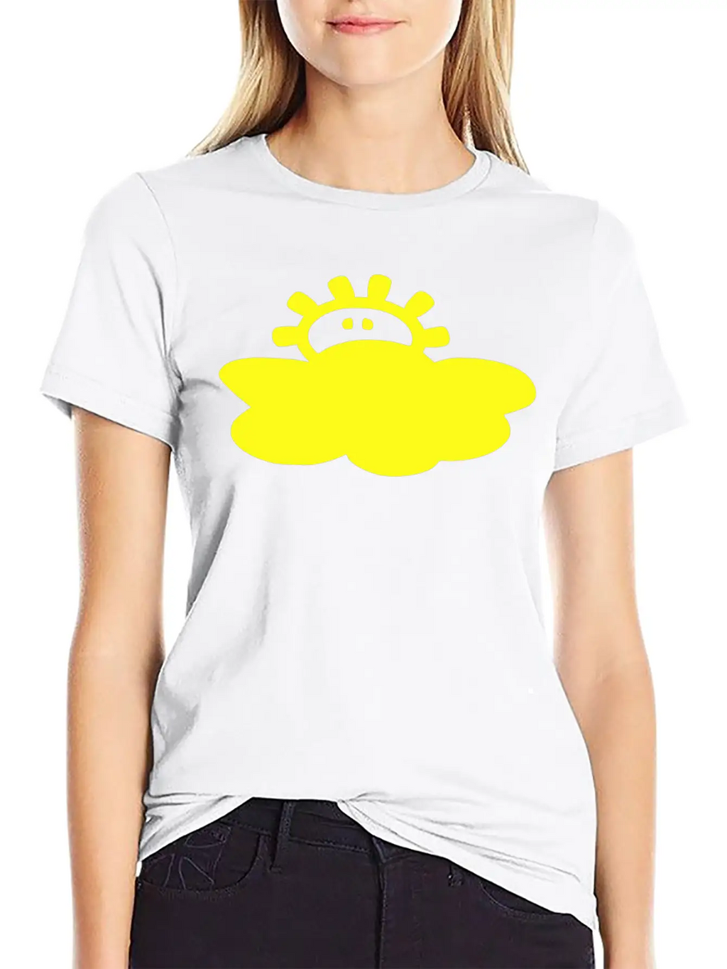 Cloud_sun Weather Vector Stylish Everyday T-Shirt – Unisex Basic Cotton Tee