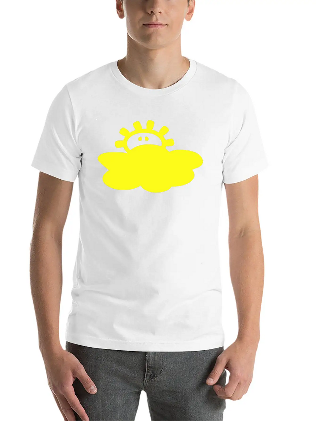 Cloud_sun Weather Vector Stylish Everyday T-Shirt – Unisex Basic Cotton Tee