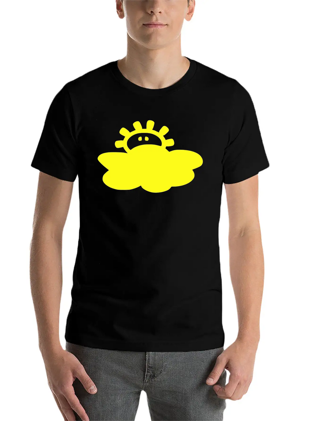Cloud_sun Weather Vector Stylish Everyday T-Shirt – Unisex Basic Cotton Tee