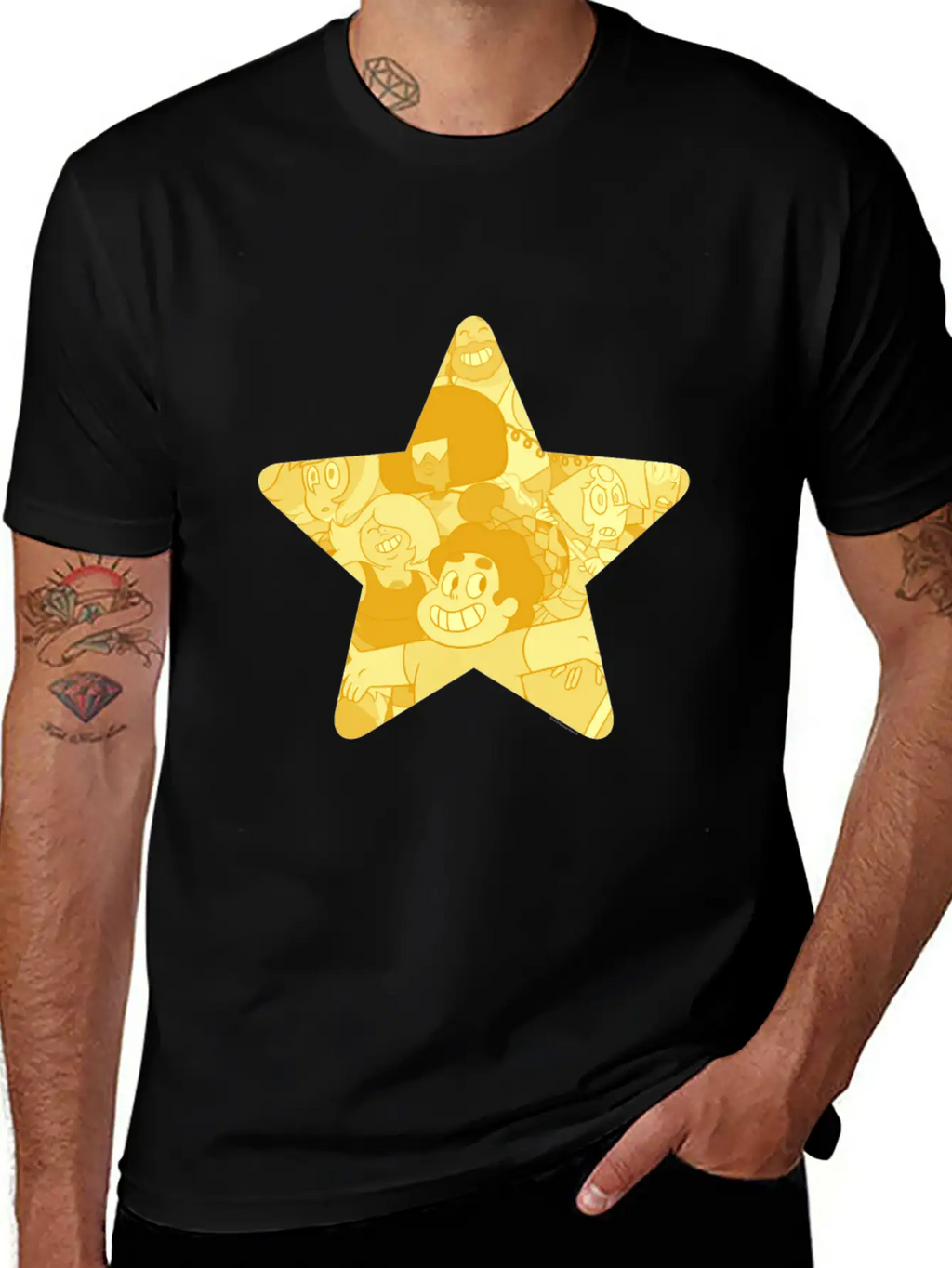 Cn Steven Universe Star Fill Modern Fit Casual T-Shirt – Clean And Versatile Design