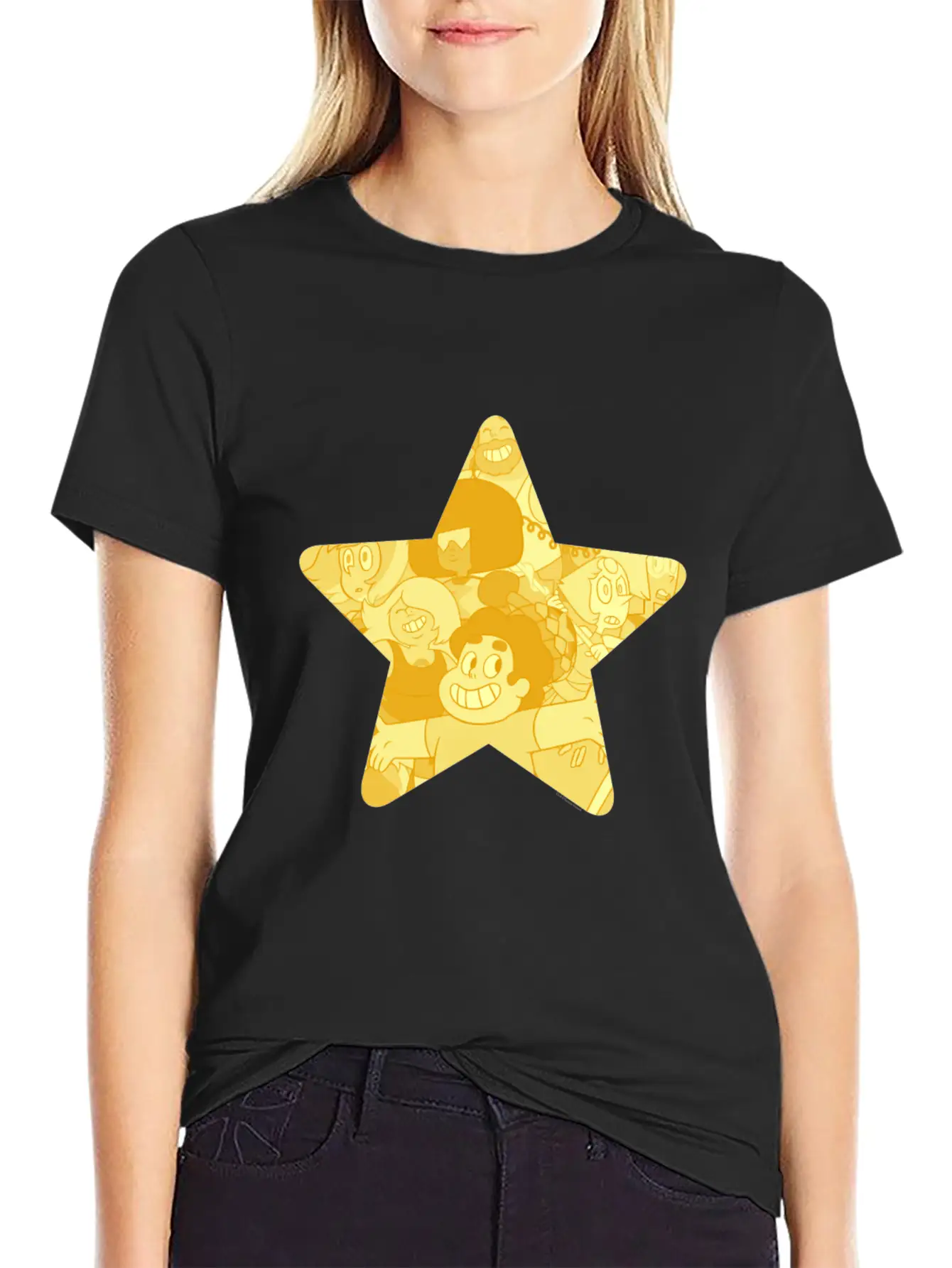 Cn Steven Universe Star Fill Modern Fit Casual T-Shirt – Clean And Versatile Design