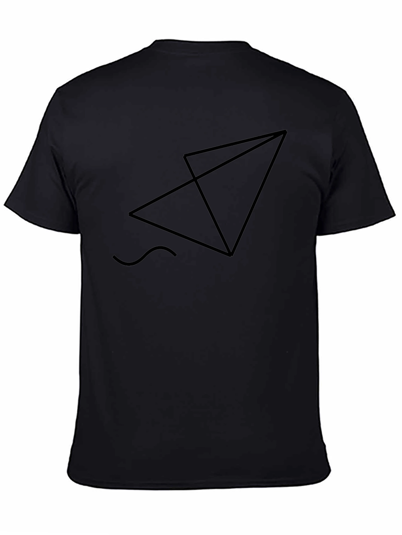 Geometric Graphic Black T-Shirt - Modern Minimalist Tee