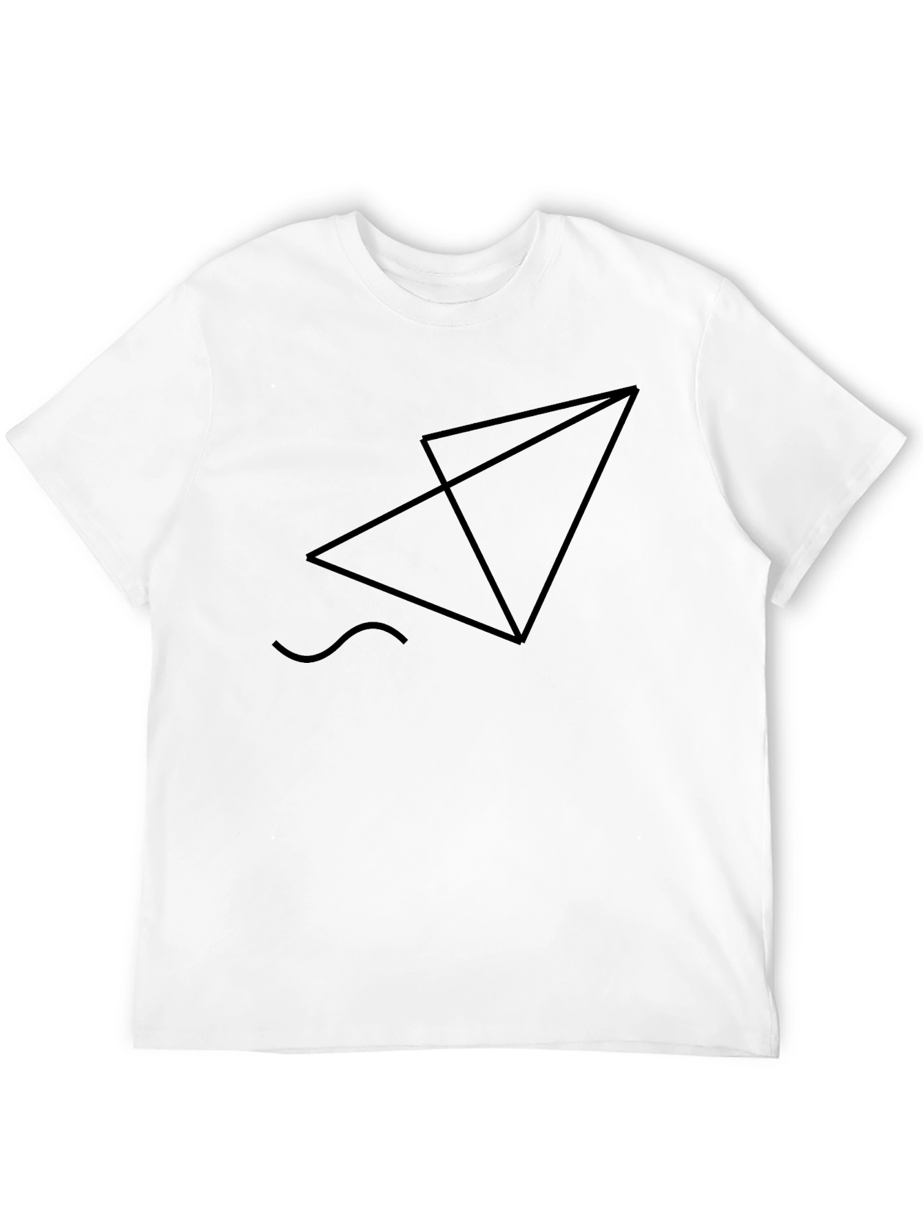 Geometric Graphic Black T-Shirt - Modern Minimalist Tee