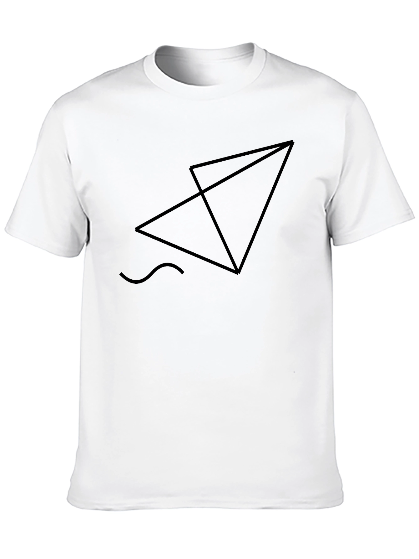 Geometric Graphic Black T-Shirt - Modern Minimalist Tee