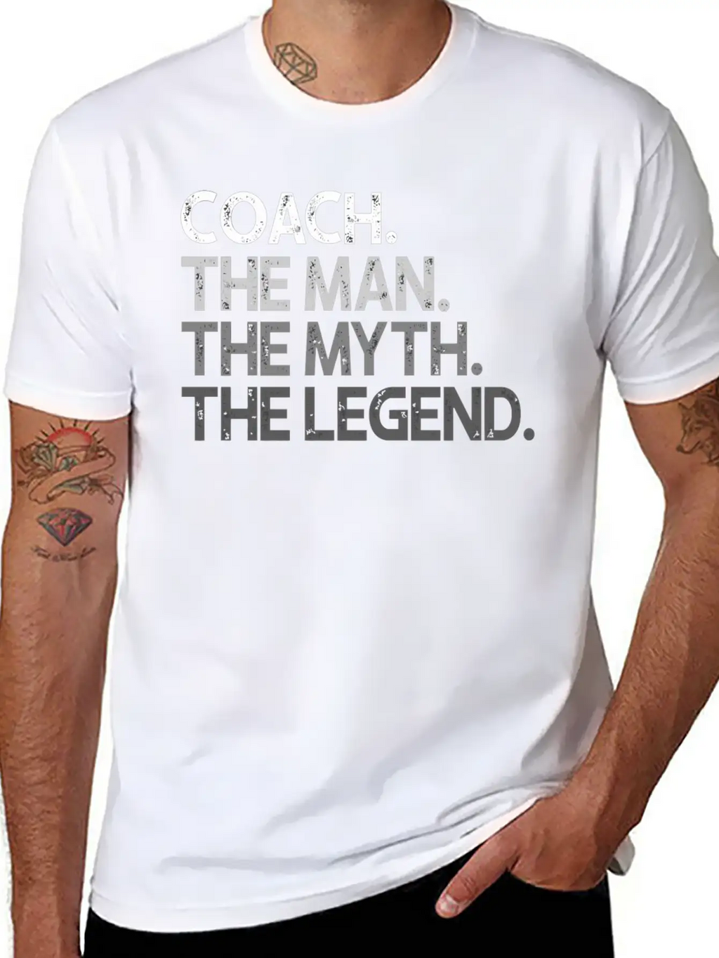 Coach Coaches The Man Myth Legend Coaching Basic Graphic T-Shirt – Daily Comfort In Soft Cotton