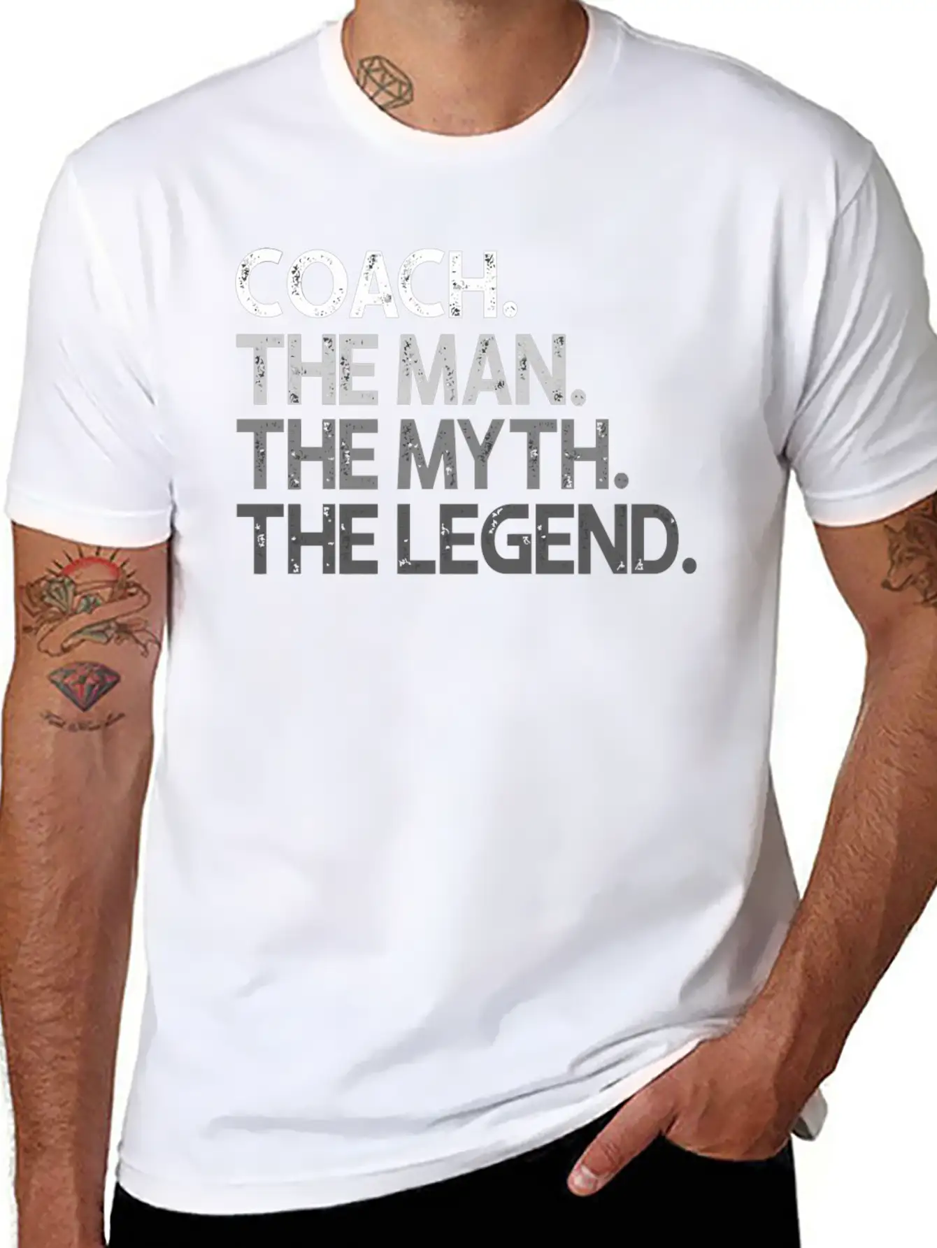 Coach Coaches The Man Myth Legend Coaching Basic Graphic T-Shirt – Daily Comfort In Soft Cotton
