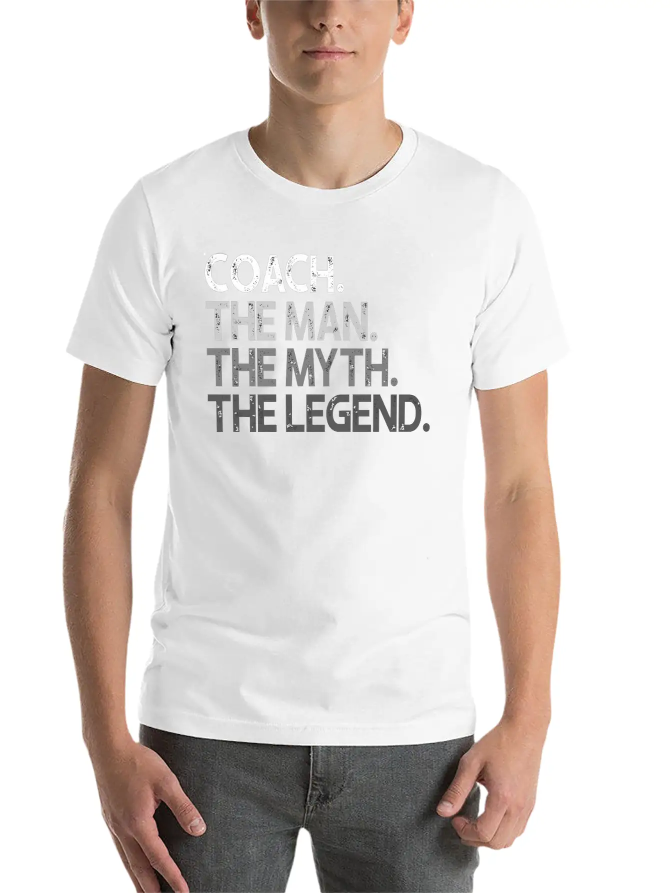 Coach Coaches The Man Myth Legend Coaching Basic Graphic T-Shirt – Daily Comfort In Soft Cotton