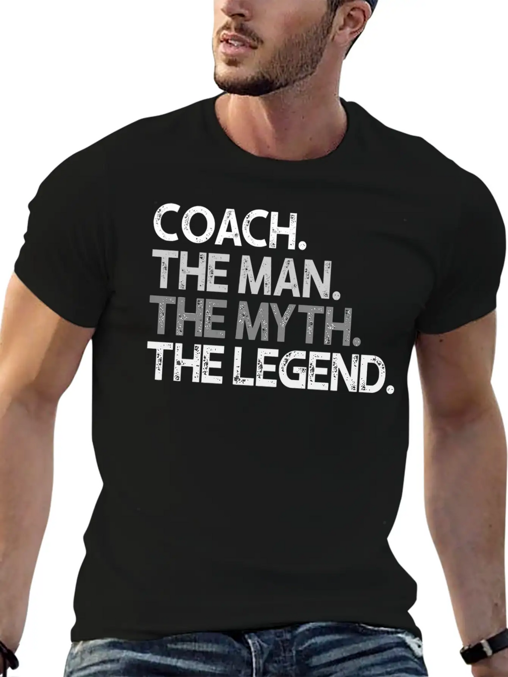 Coach Coaches The Man Myth Legend Coaching Basic Graphic T-Shirt – Daily Comfort In Soft Cotton