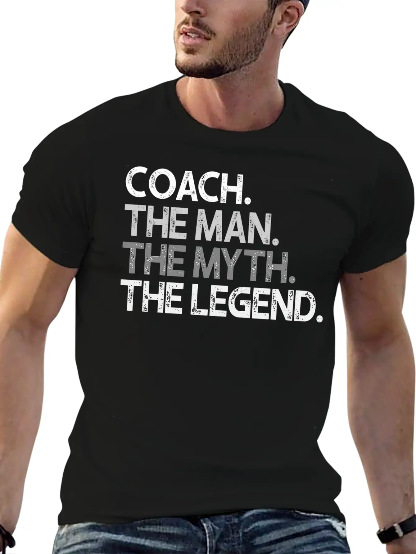 Coach Coaches The Man Myth Legend Coaching Basic Graphic T-Shirt – Daily Comfort In Soft Cotton