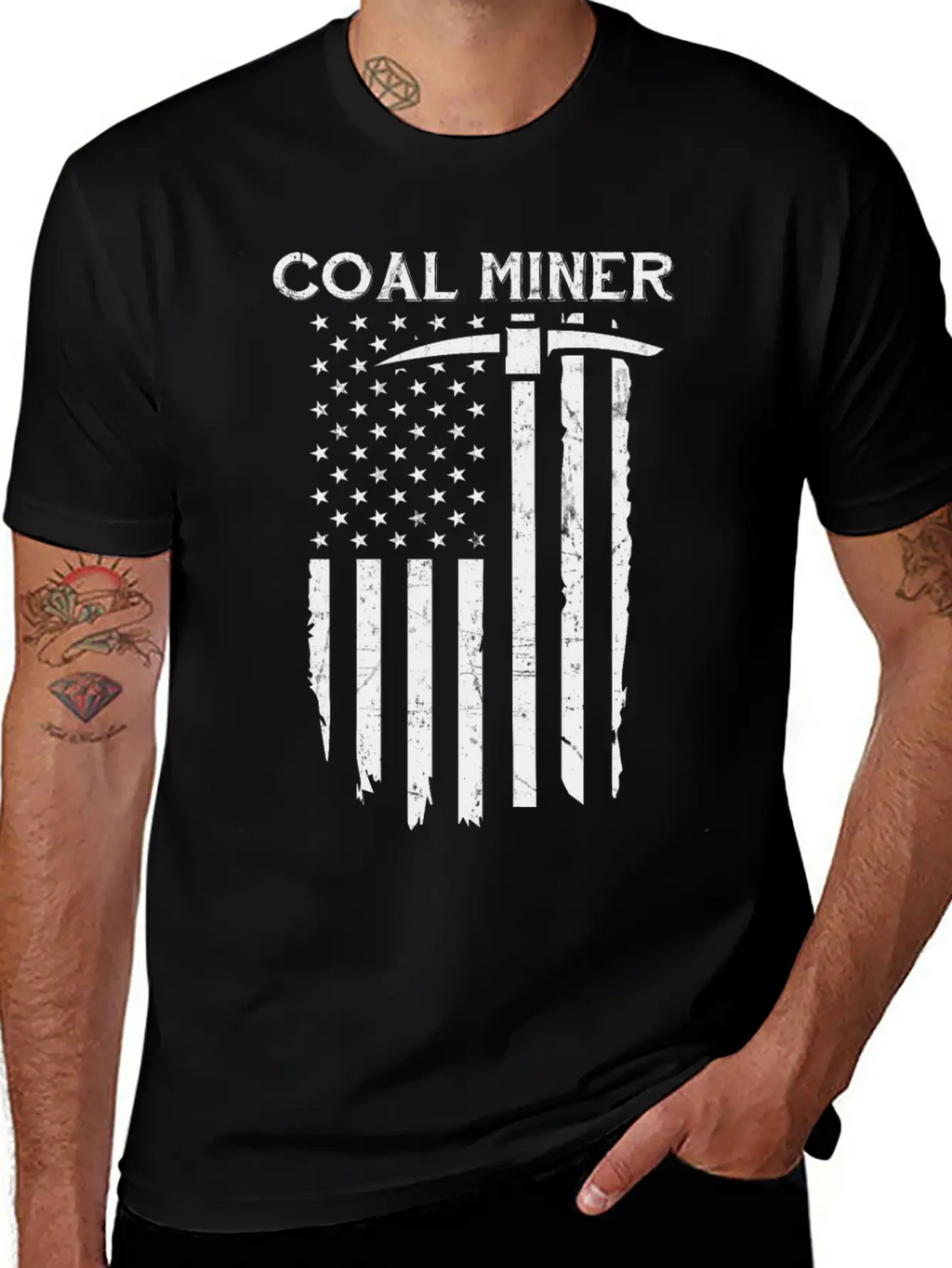 Coal Miner American Flag USA Classic Cotton Tee – Unisex Comfort For Any Season