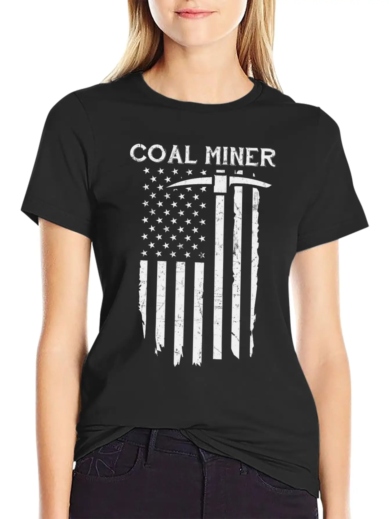 Coal Miner American Flag USA Classic Cotton Tee – Unisex Comfort For Any Season
