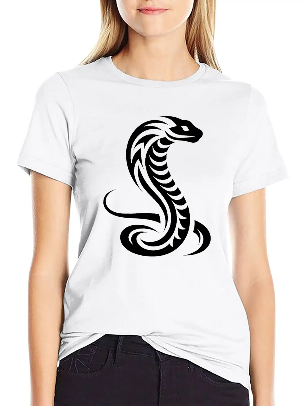 Cobra Schlange Eleganter Tribal Tattoo Style Classic Cotton Tee – Unisex Comfort For Any Season