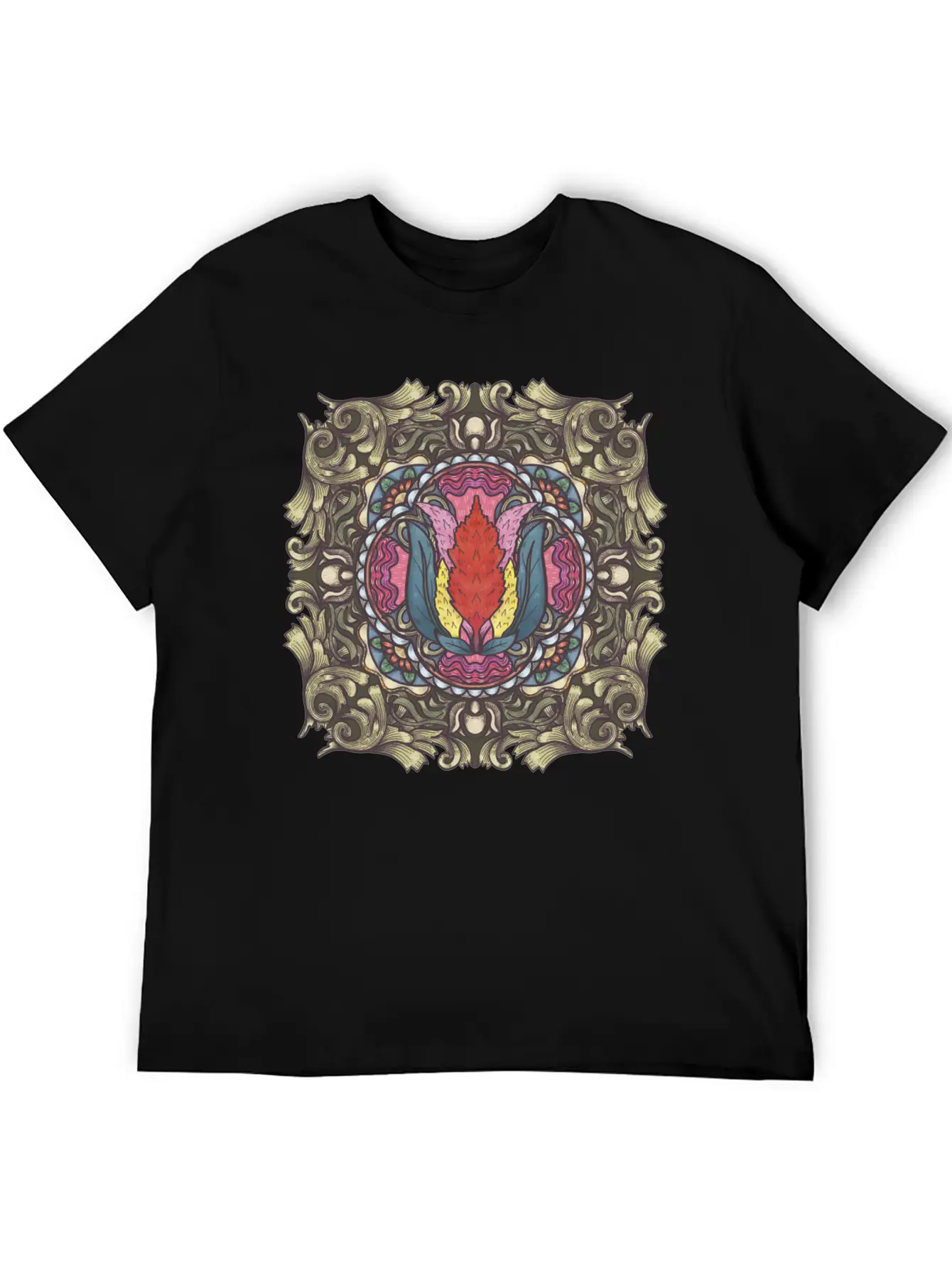 Cockscomb Mandala Relaxed Everyday Tee – Lightweight And Durable Cotton