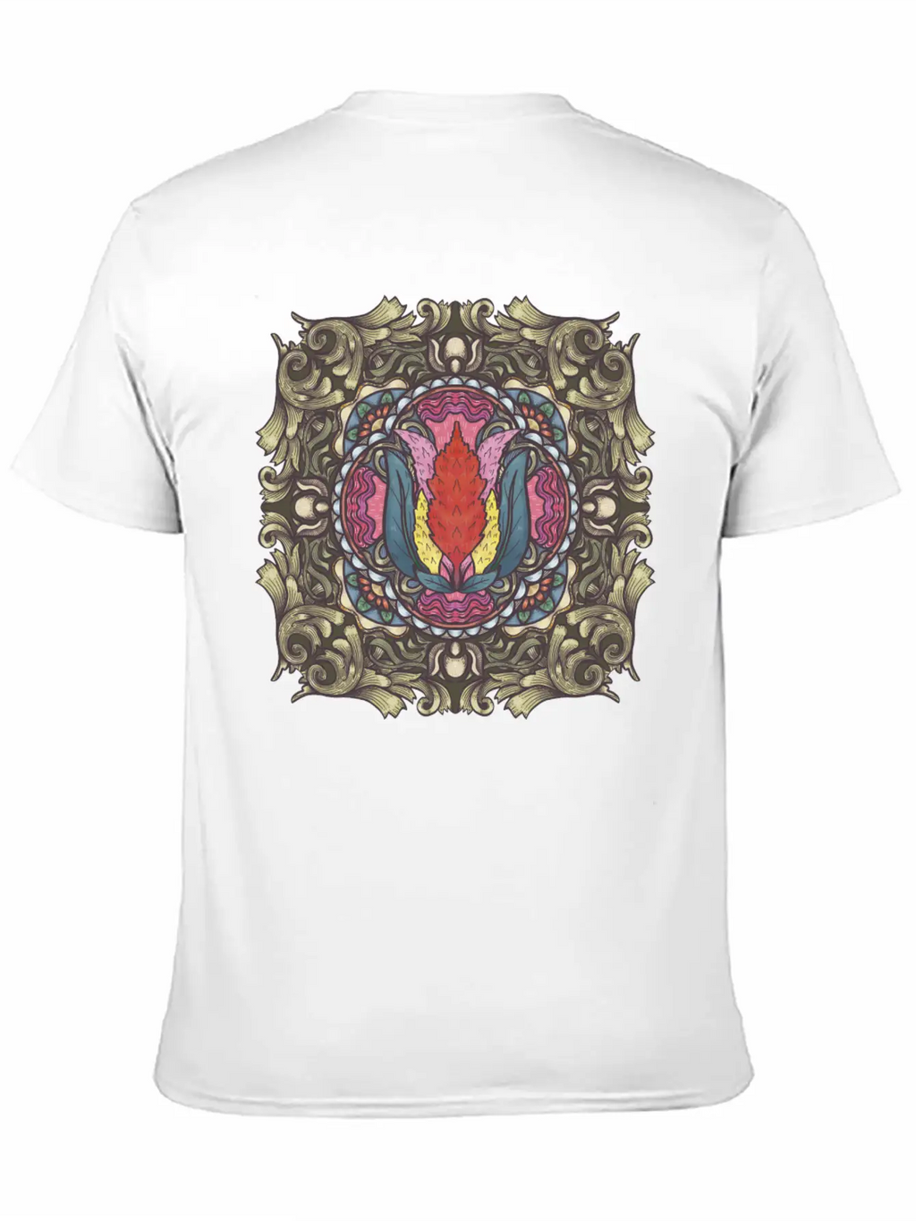 Cockscomb Mandala Relaxed Everyday Tee – Lightweight And Durable Cotton