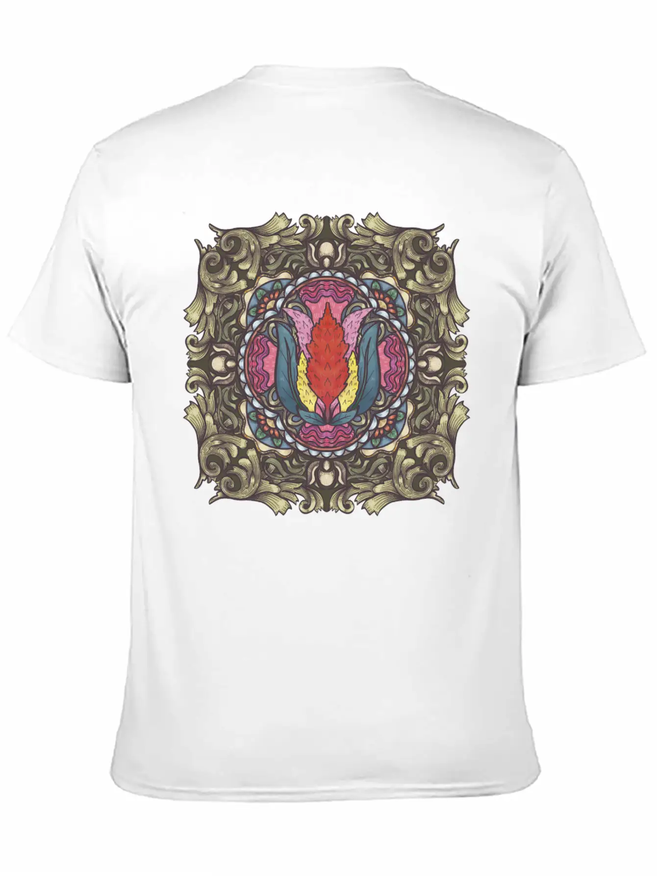 Cockscomb Mandala Relaxed Everyday Tee – Lightweight And Durable Cotton