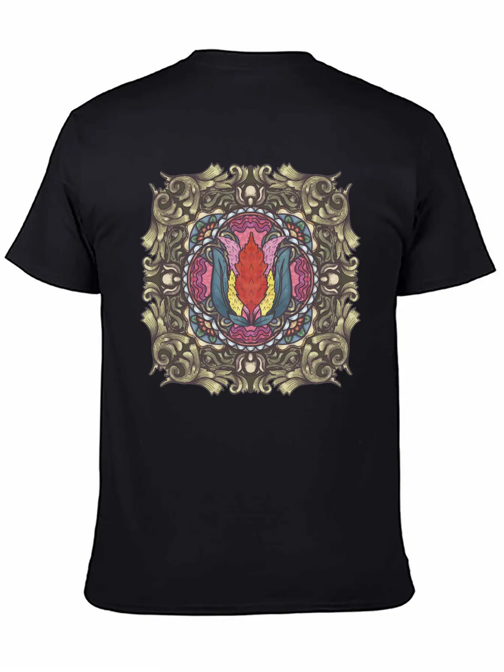 Cockscomb Mandala Relaxed Everyday Tee – Lightweight And Durable Cotton