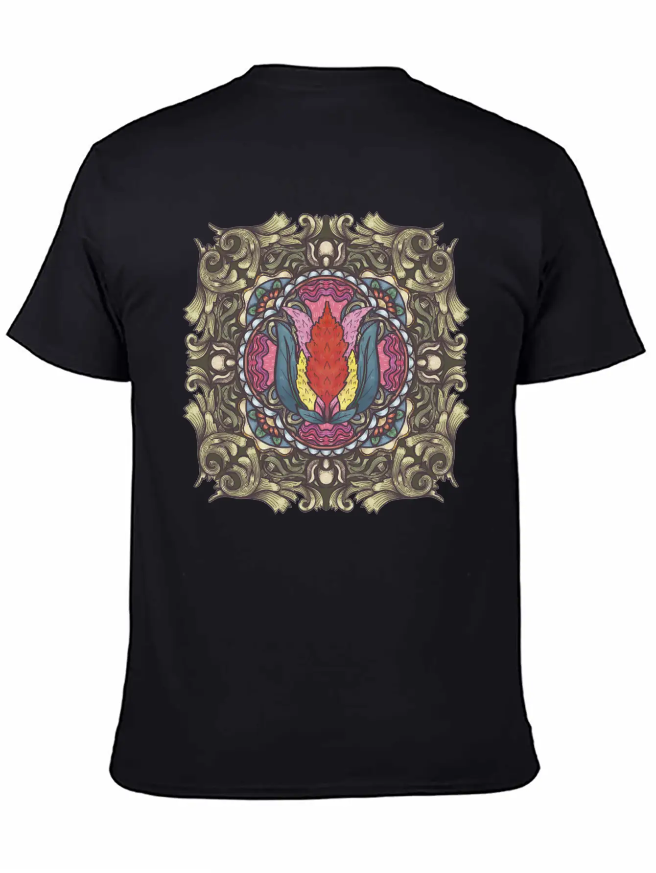 Cockscomb Mandala Relaxed Everyday Tee – Lightweight And Durable Cotton