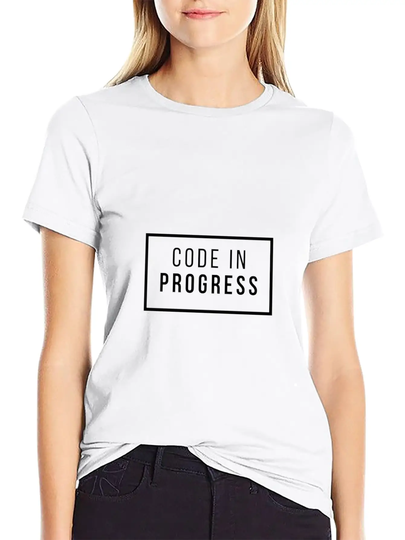 Code In Progress Breathable Soft Cotton T-Shirt – Timeless Casual Look