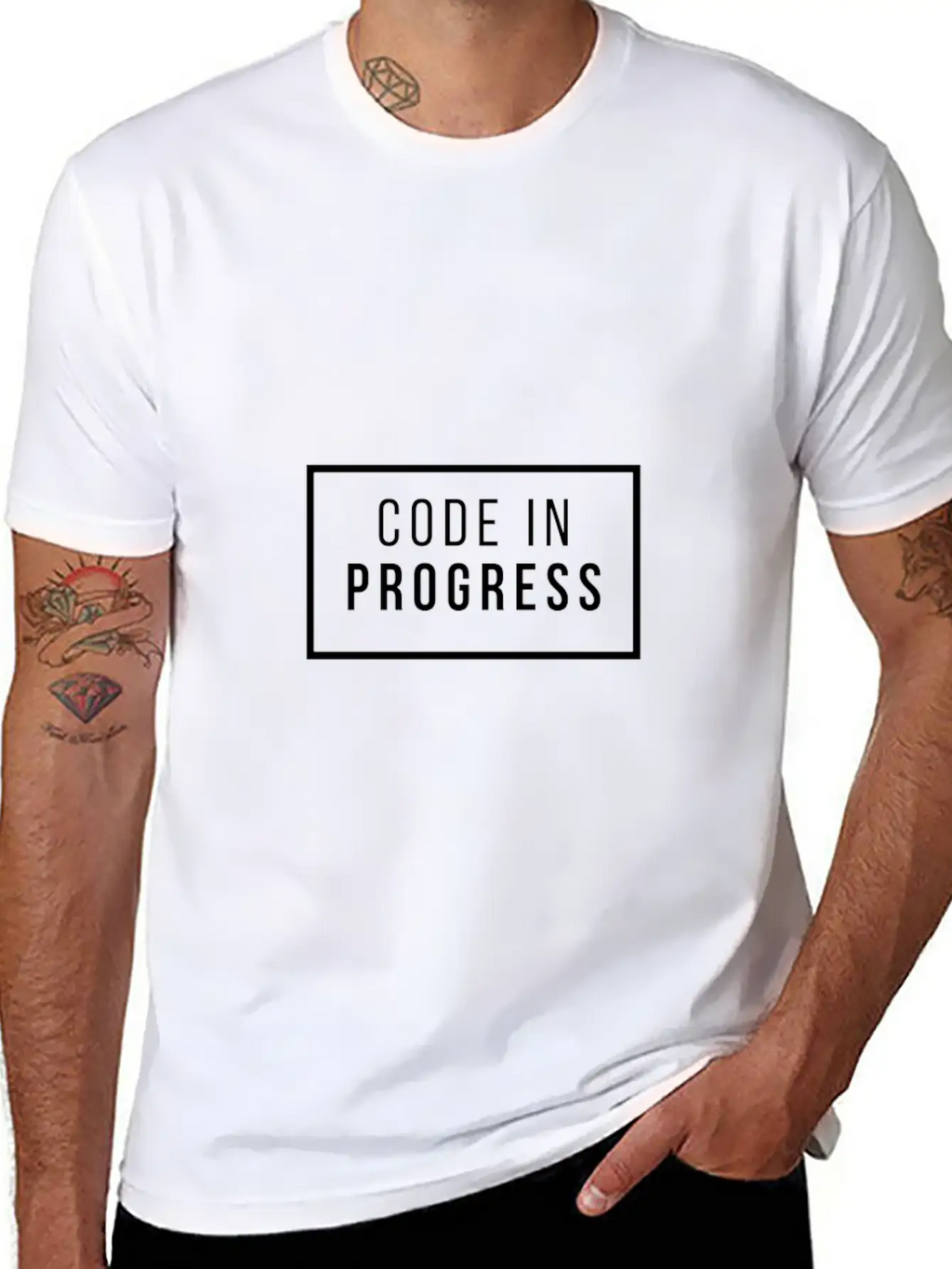 Code In Progress Breathable Soft Cotton T-Shirt – Timeless Casual Look
