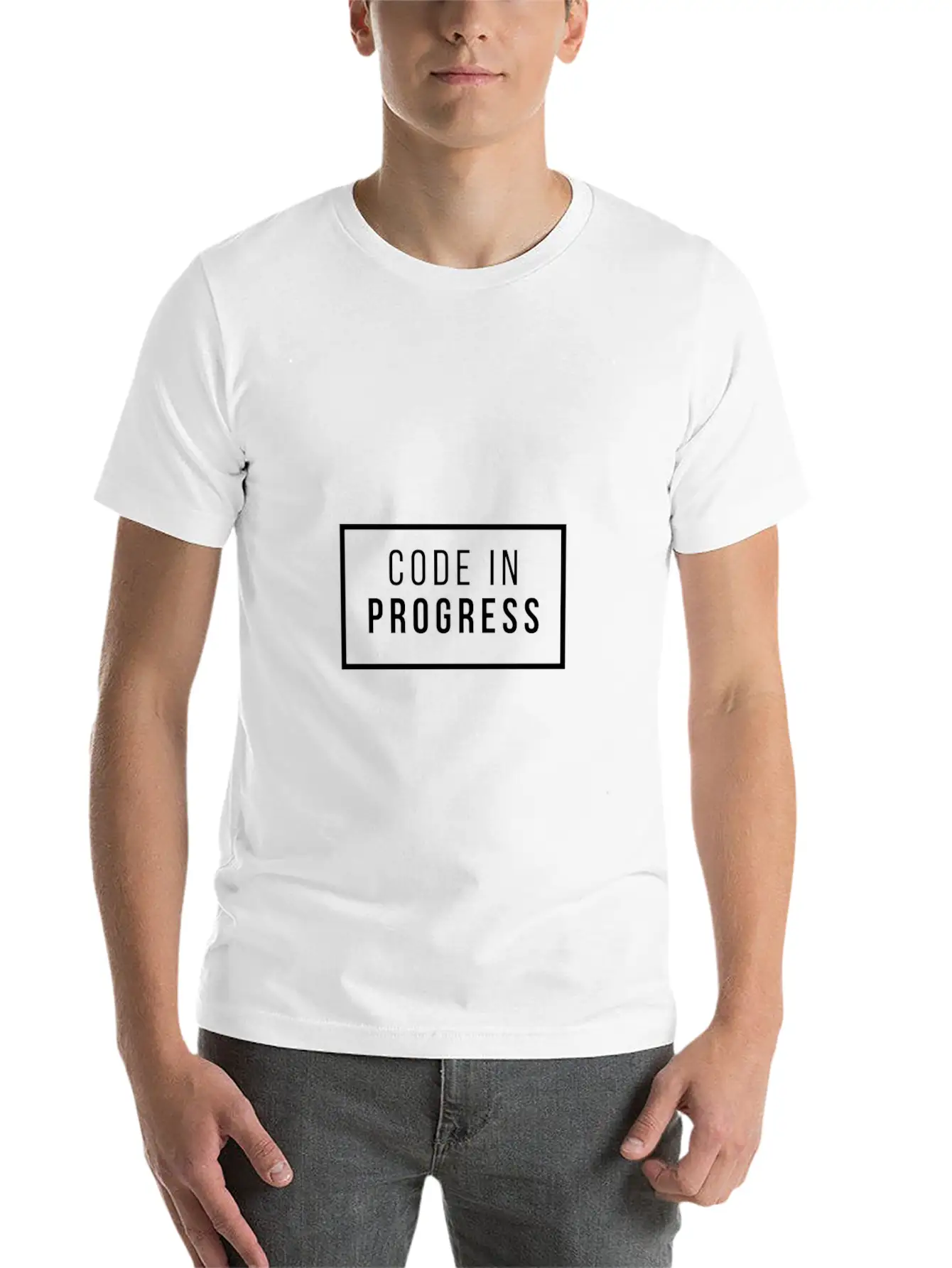 Code In Progress Breathable Soft Cotton T-Shirt – Timeless Casual Look