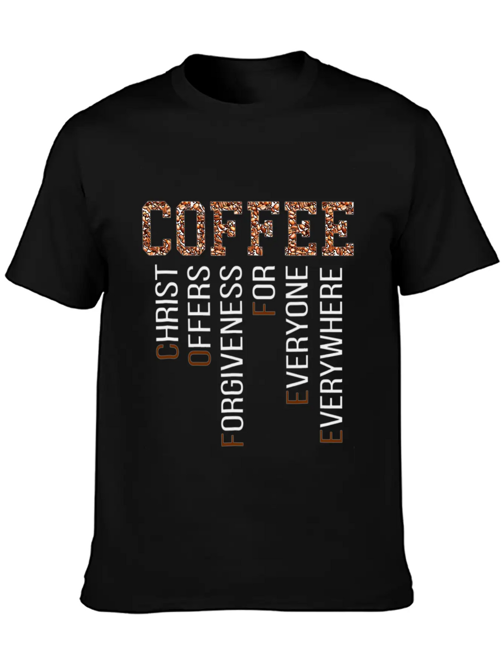 Coffee Christ Offers Forgiveness Everywhere Essential Cotton Tee For Daily Outfits – Unisex Style