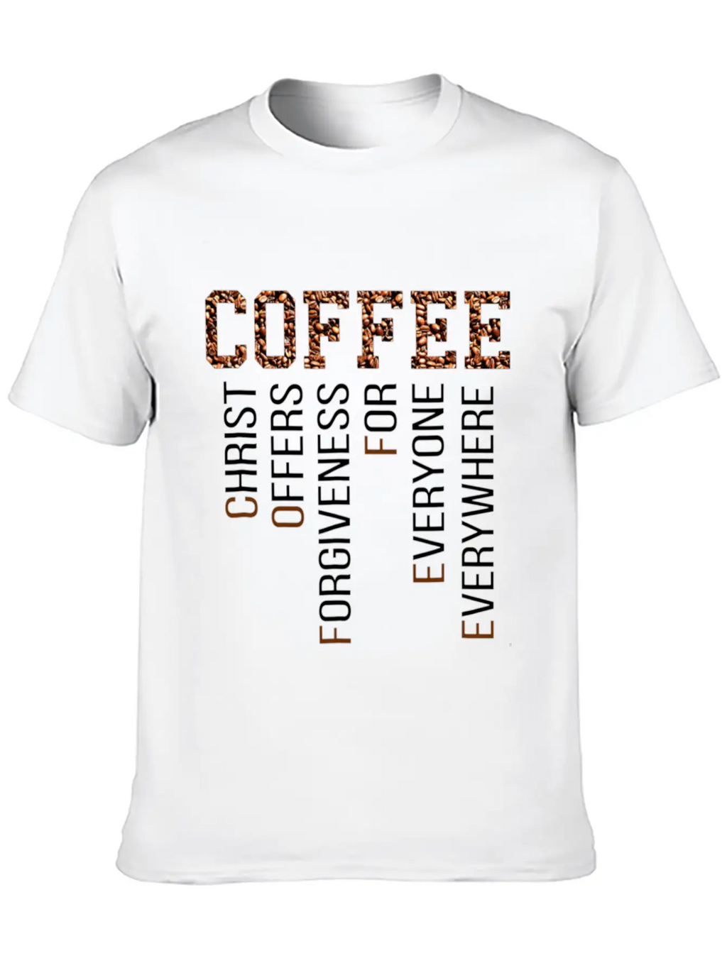 Coffee Christ Offers Forgiveness Everywhere Essential Cotton Tee For Daily Outfits – Unisex Style