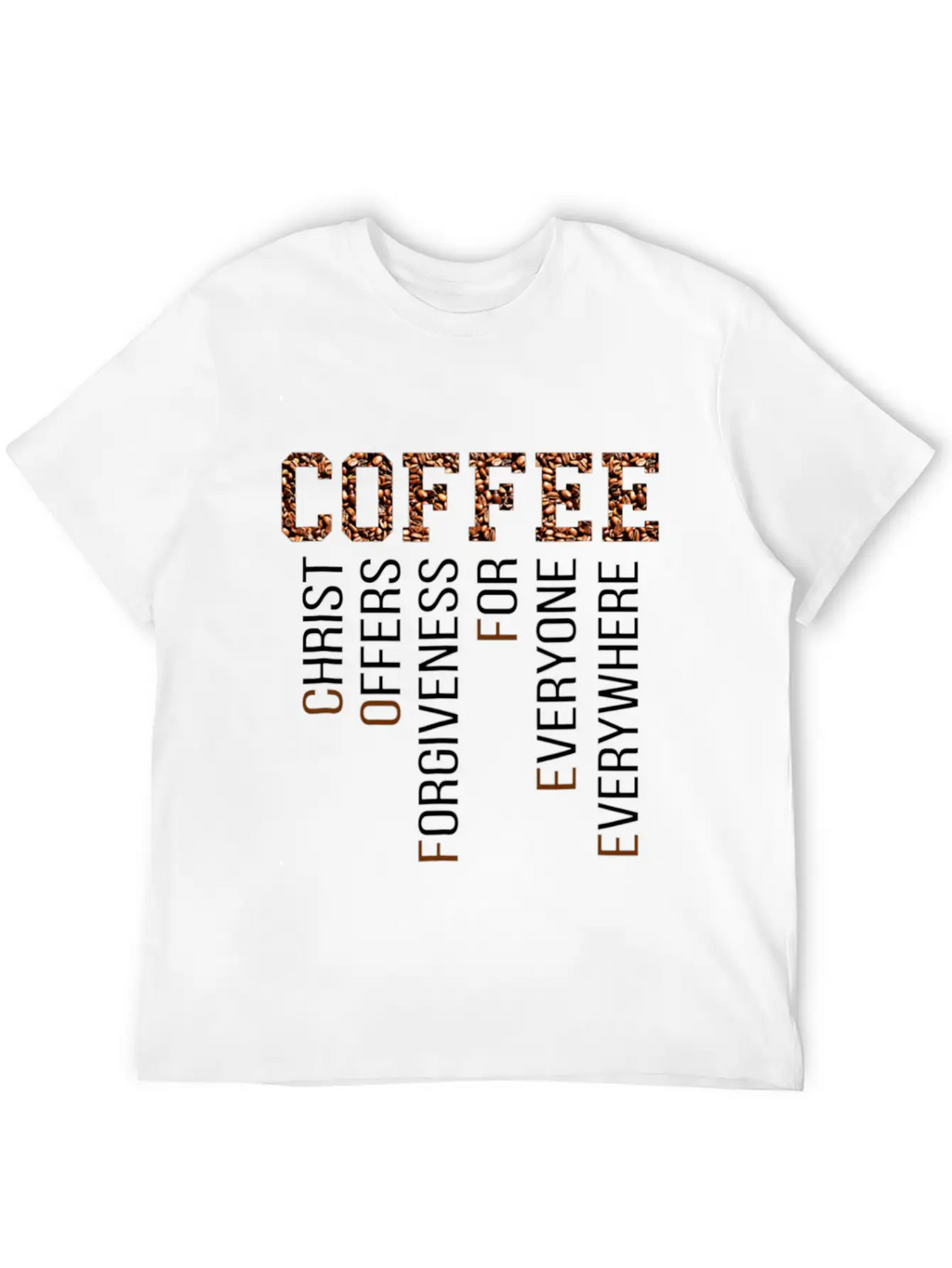 Coffee Christ Offers Forgiveness Everywhere Essential Cotton Tee For Daily Outfits – Unisex Style