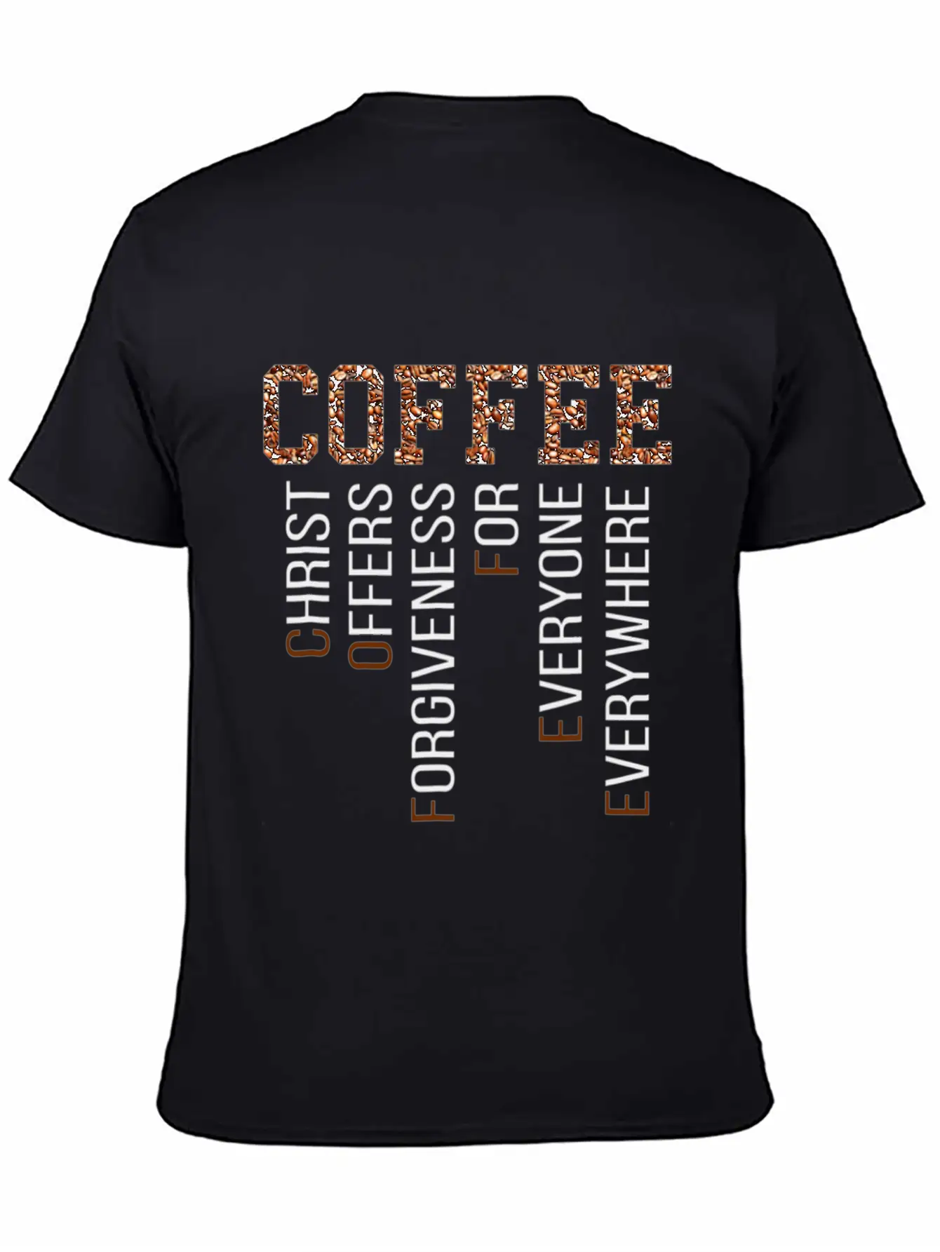 Coffee Christ Offers Forgiveness Everywhere Essential Cotton Tee For Daily Outfits – Unisex Style