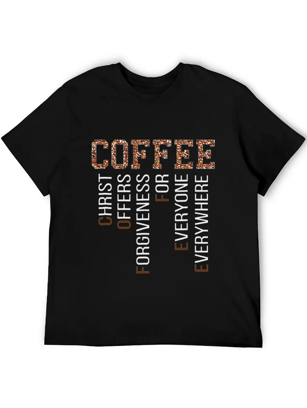 Coffee Christ Offers Forgiveness Everywhere Essential Cotton Tee For Daily Outfits – Unisex Style