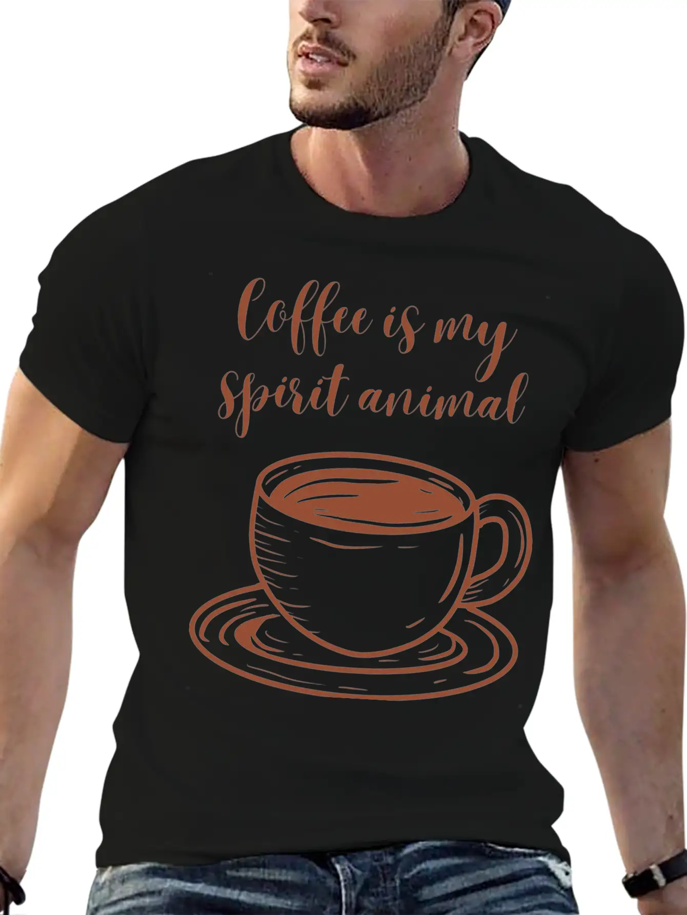 Coffee Is My Spirit Animal Relaxed Everyday Tee – Lightweight And Durable Cotton