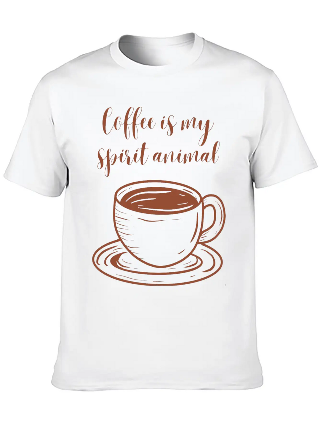 Coffee Is My Spirit Animal Relaxed Everyday Tee – Lightweight And Durable Cotton