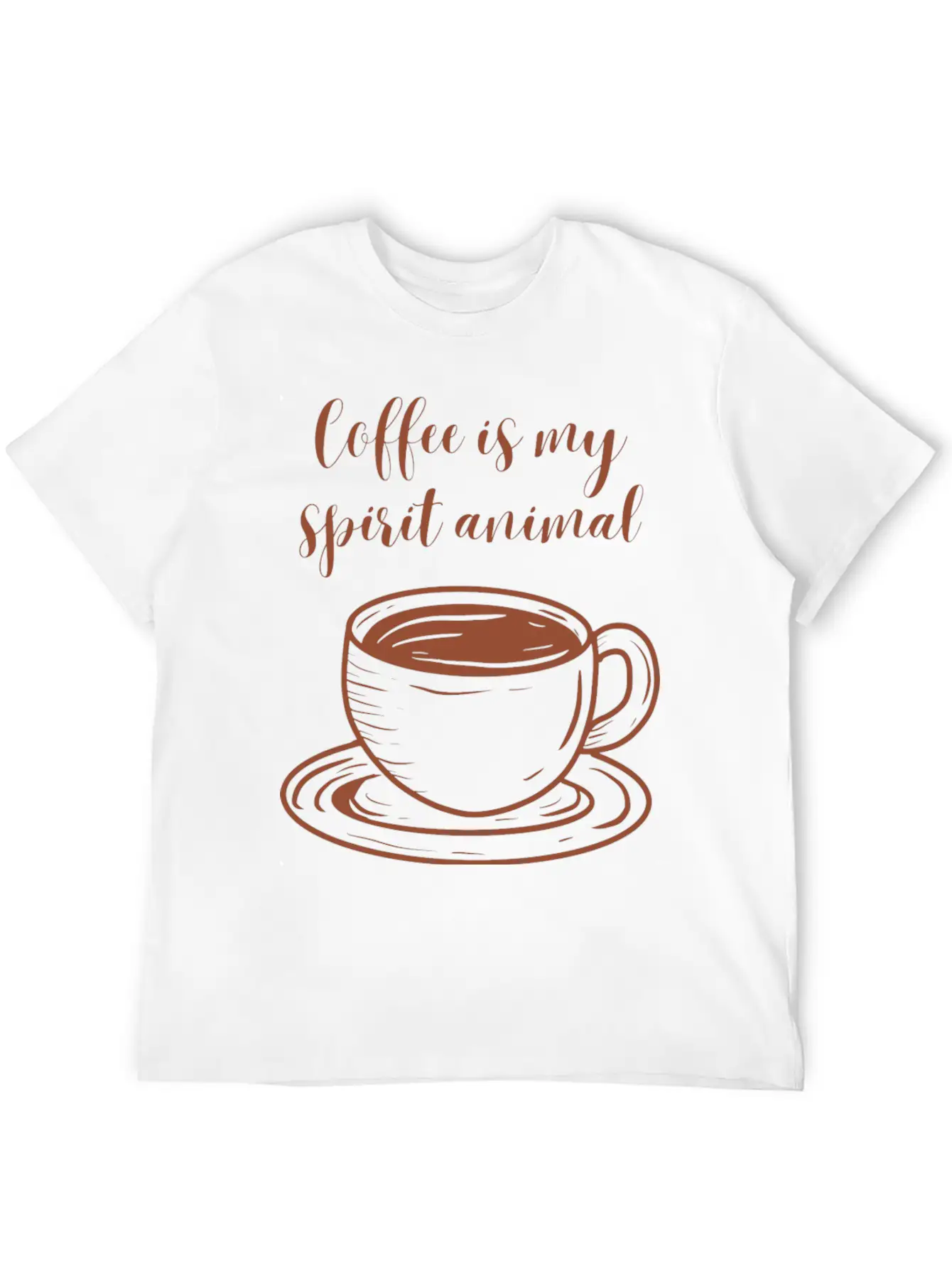 Coffee Is My Spirit Animal Relaxed Everyday Tee – Lightweight And Durable Cotton
