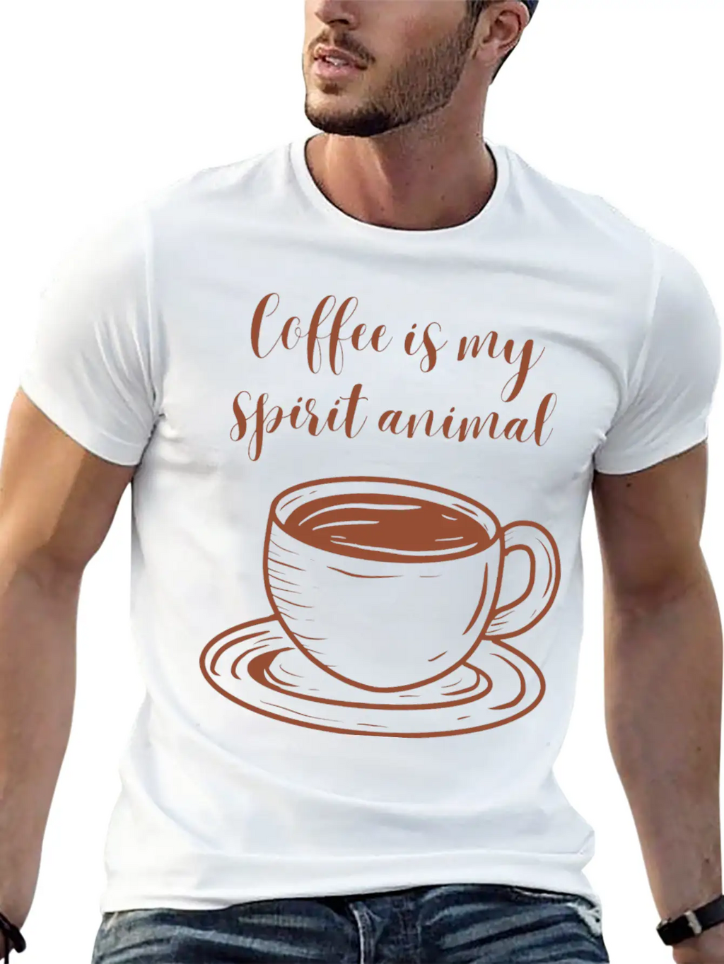 Coffee Is My Spirit Animal Relaxed Everyday Tee – Lightweight And Durable Cotton