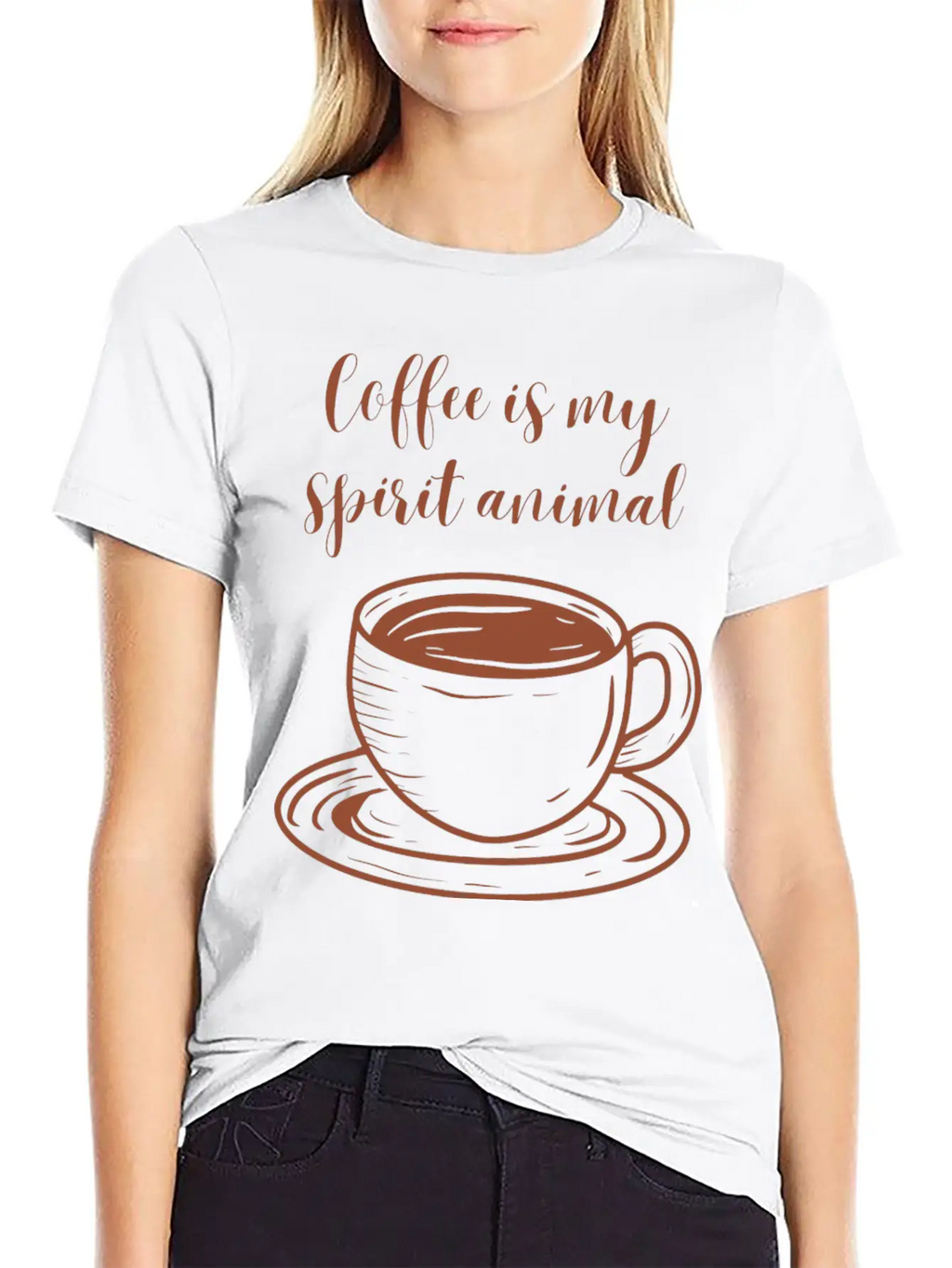 Coffee Is My Spirit Animal Relaxed Everyday Tee – Lightweight And Durable Cotton