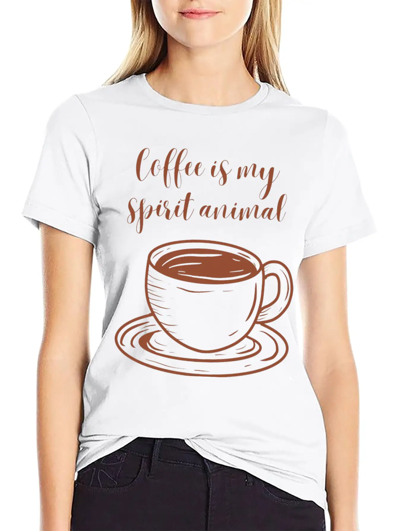 Coffee Is My Spirit Animal Relaxed Everyday Tee – Lightweight And Durable Cotton