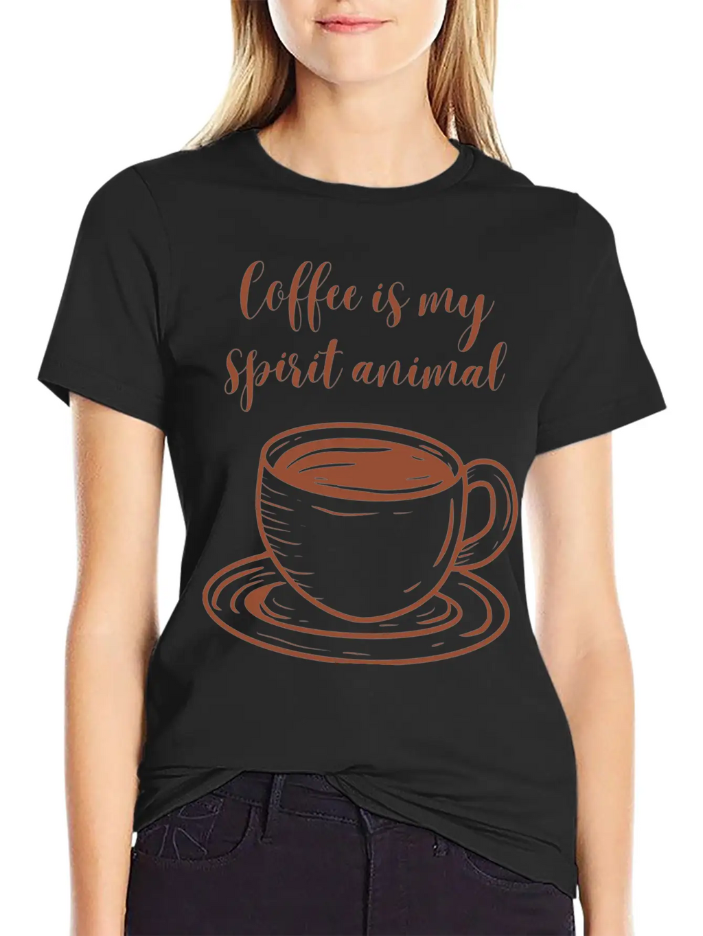 Coffee Is My Spirit Animal Relaxed Everyday Tee – Lightweight And Durable Cotton