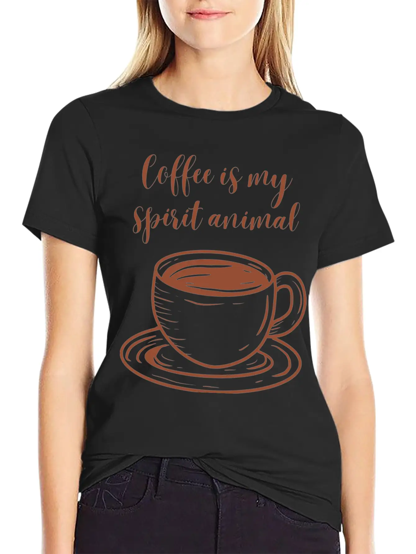 Coffee Is My Spirit Animal Relaxed Everyday Tee – Lightweight And Durable Cotton