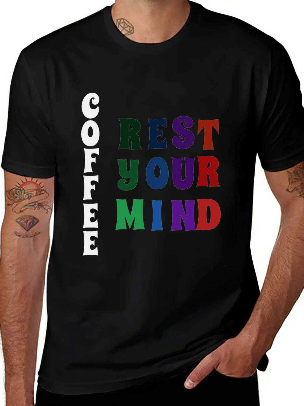 COFFEE REST YOUR MIND Relaxed Everyday Tee – Lightweight And Durable Cotton