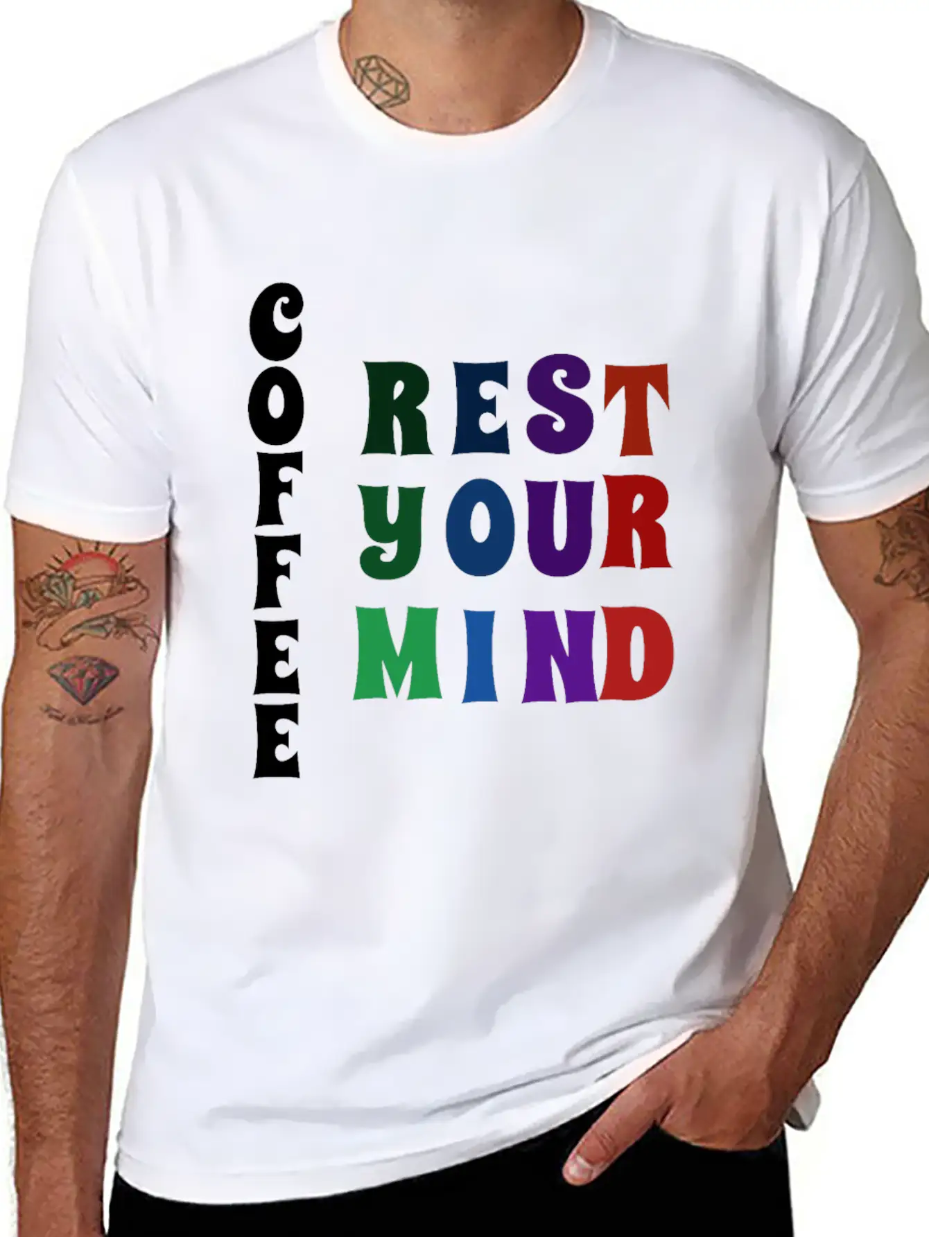 COFFEE REST YOUR MIND Relaxed Everyday Tee – Lightweight And Durable Cotton