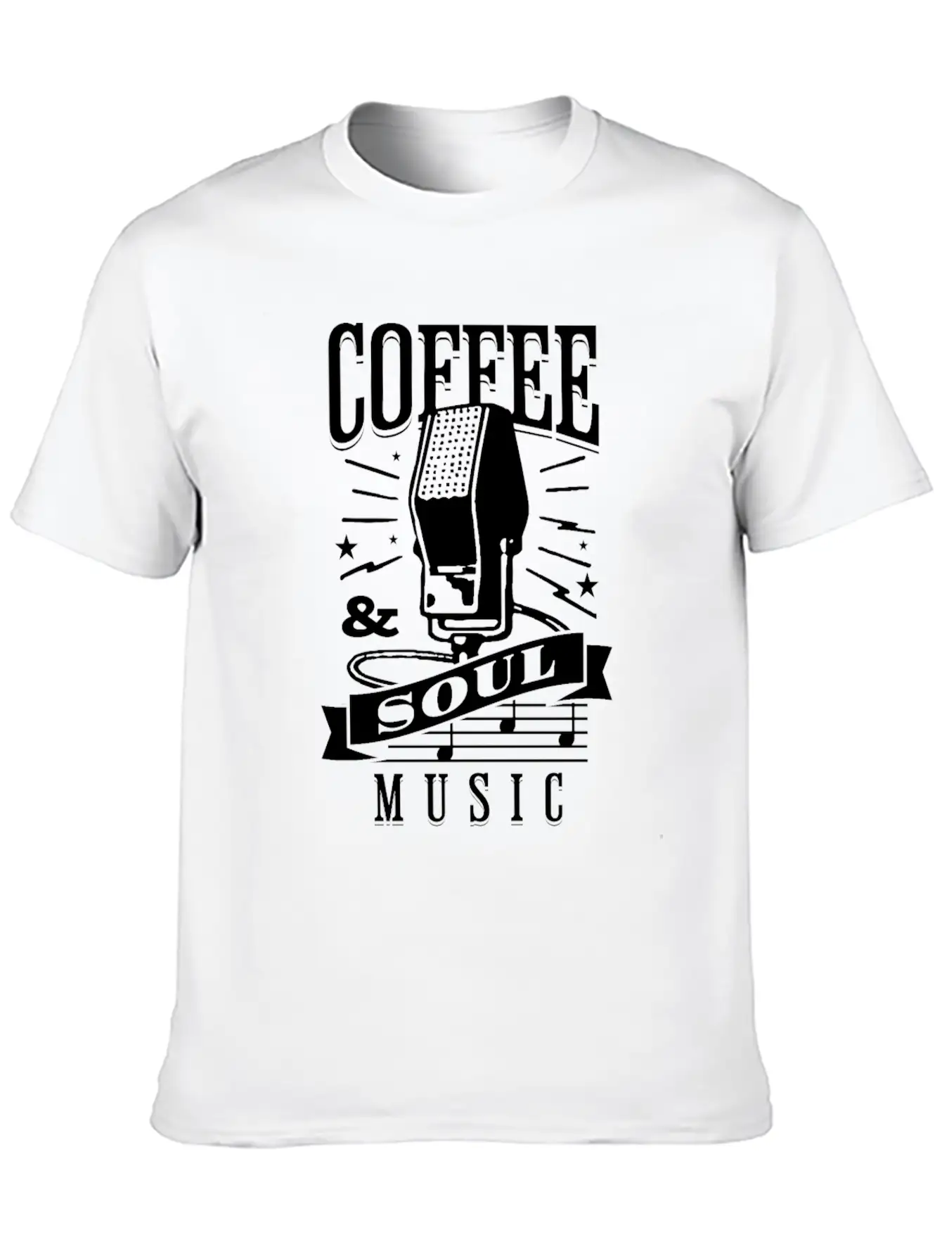 Coffee & Soul Music Stylish Everyday T-Shirt – Unisex Basic Cotton Tee