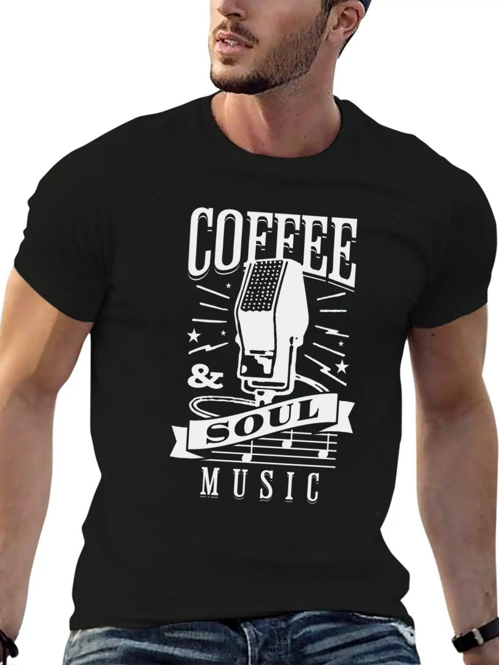 Coffee & Soul Music Stylish Everyday T-Shirt – Unisex Basic Cotton Tee