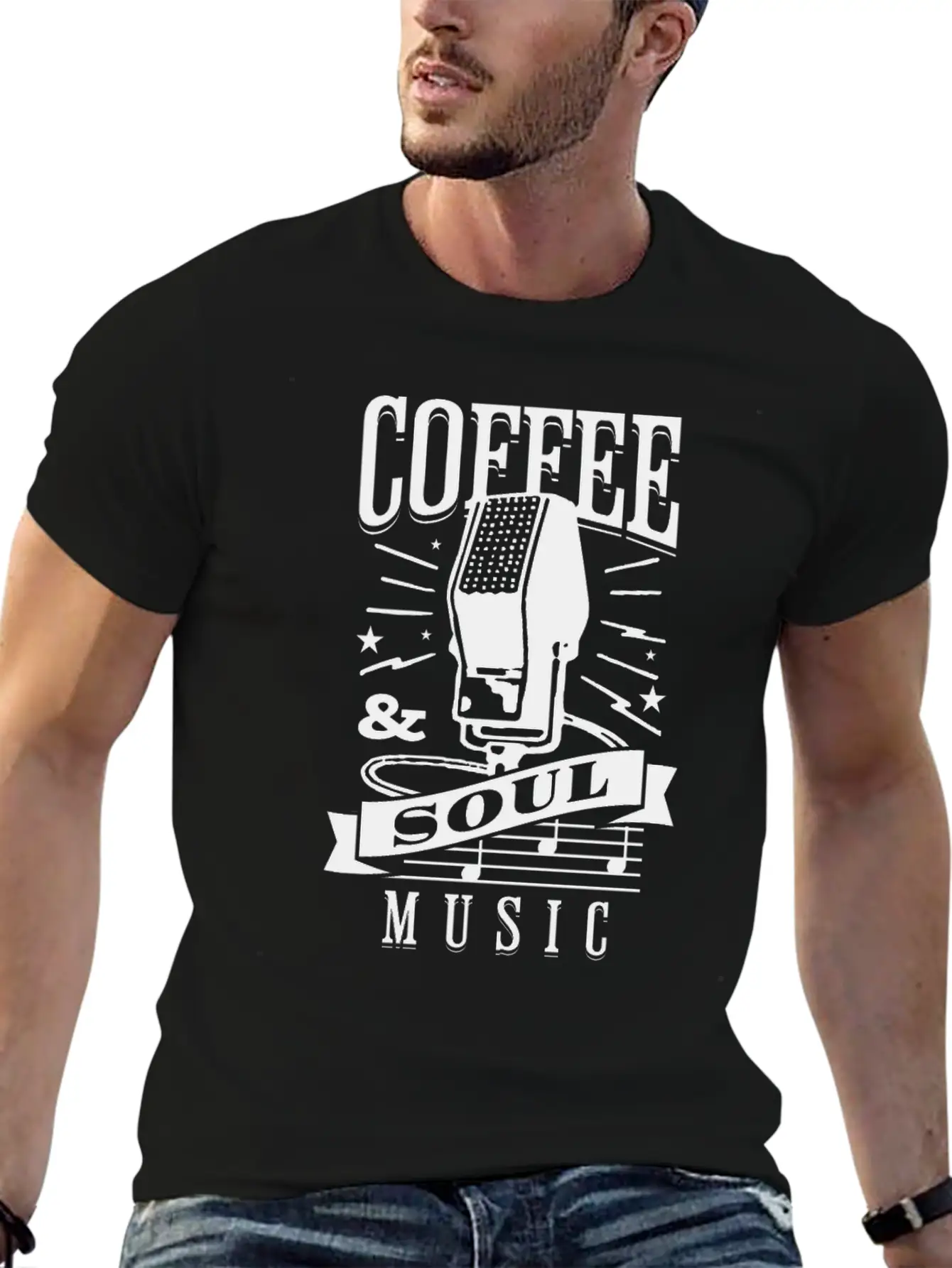 Coffee & Soul Music Stylish Everyday T-Shirt – Unisex Basic Cotton Tee