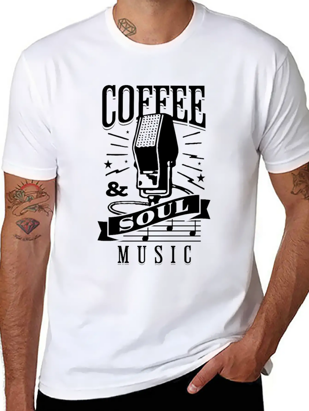Coffee & Soul Music Stylish Everyday T-Shirt – Unisex Basic Cotton Tee