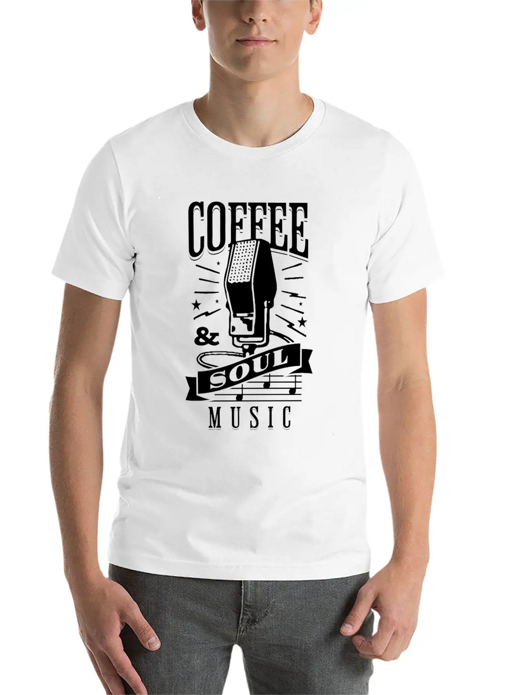 Coffee & Soul Music Stylish Everyday T-Shirt – Unisex Basic Cotton Tee