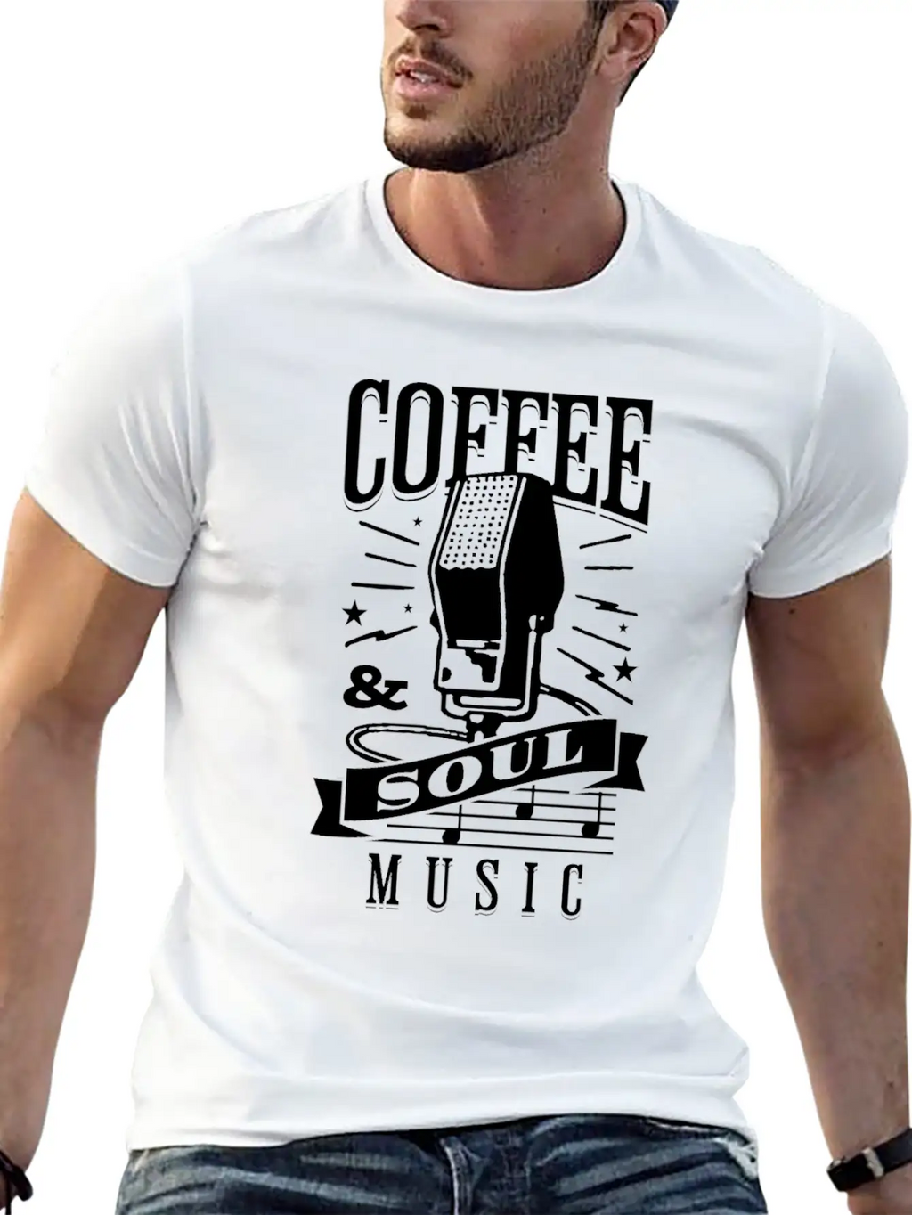 Coffee & Soul Music Stylish Everyday T-Shirt – Unisex Basic Cotton Tee
